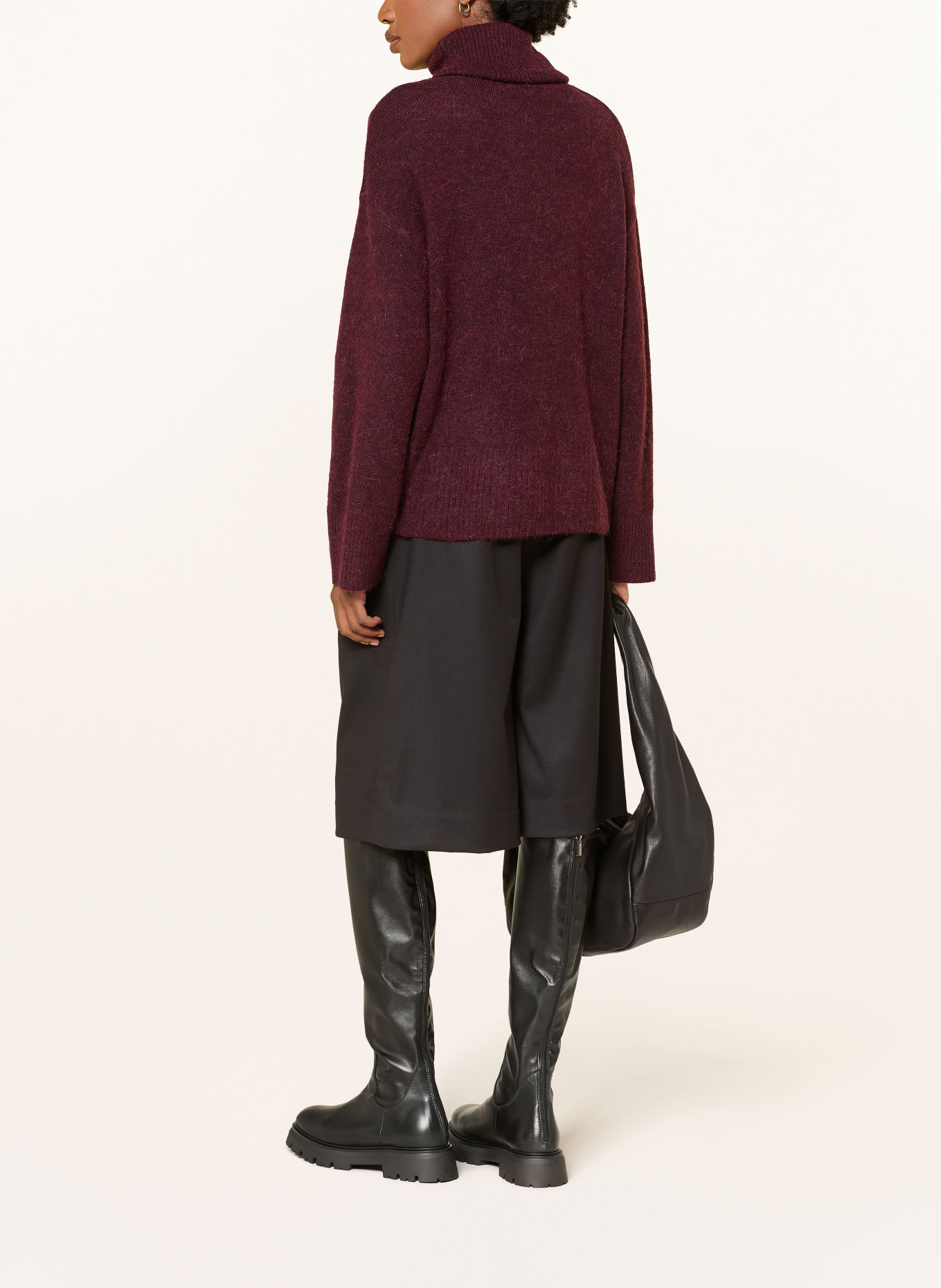 ICHI Rollkragenpullover IHKAMARA: DUNKELROT