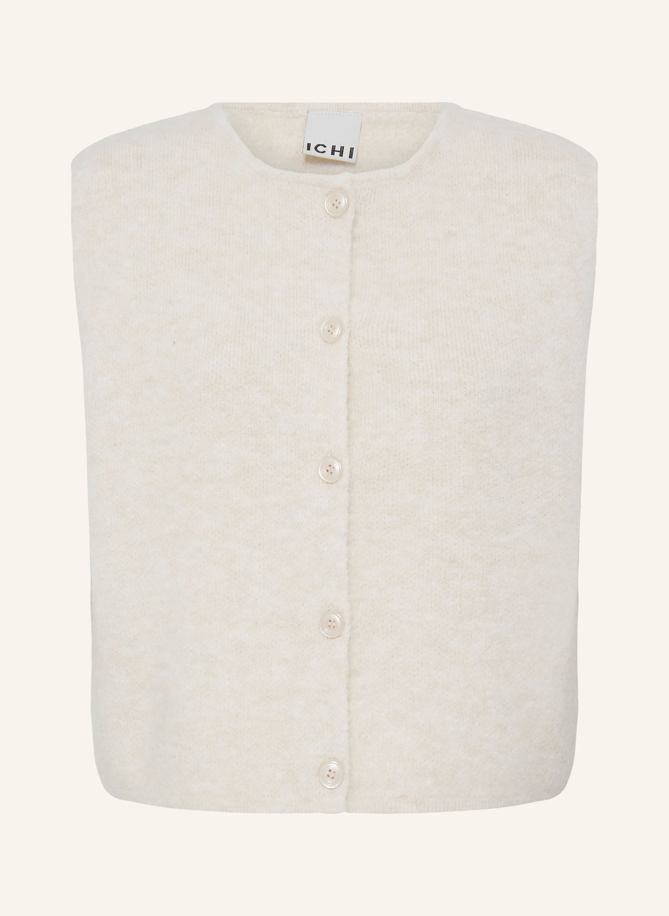 ICHI Strickweste IHPANORA: CREME