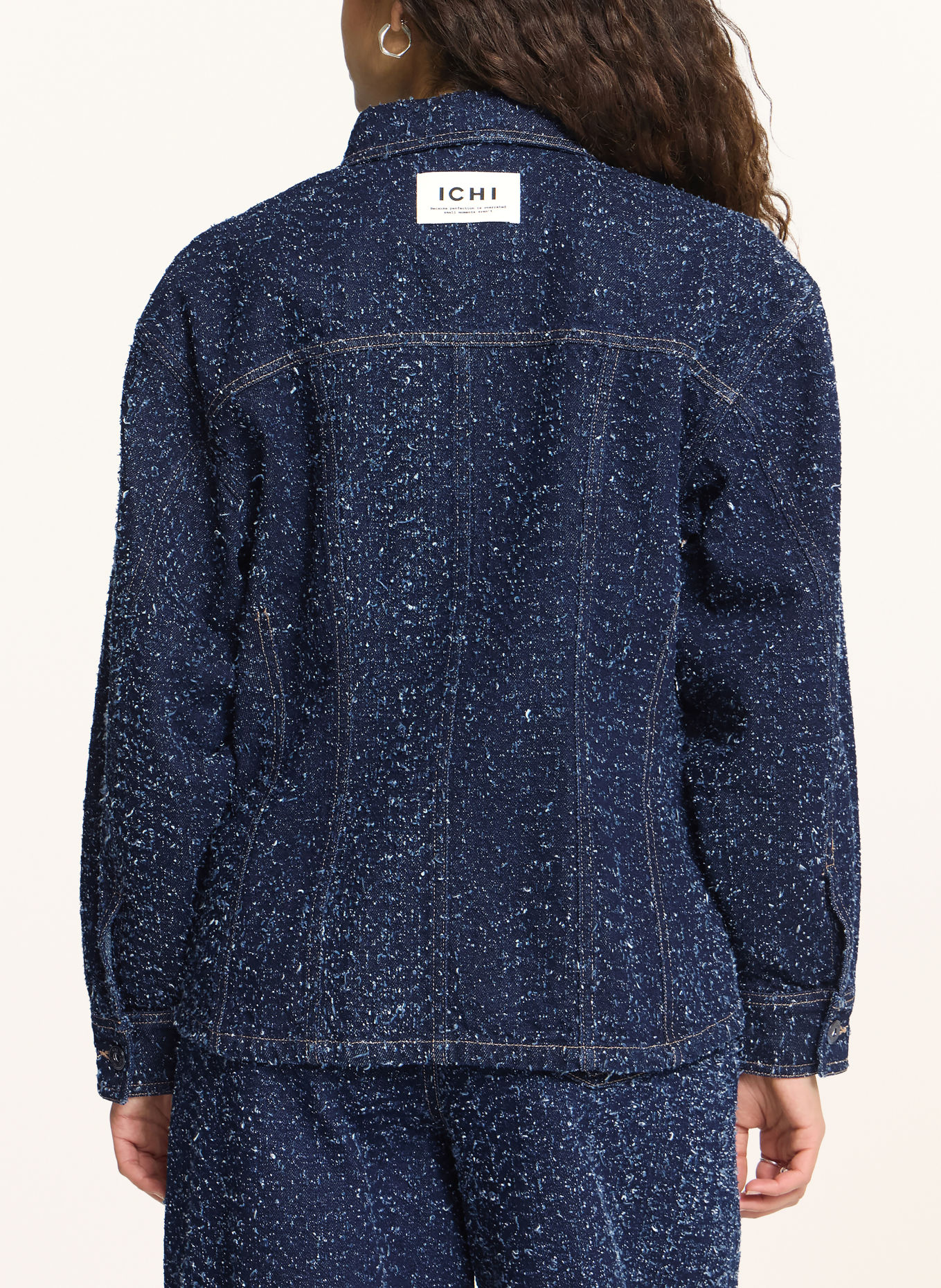 ICHI Džínová bunda IHISALIA: 900010469 DARK BLUE BROKEN DENIM