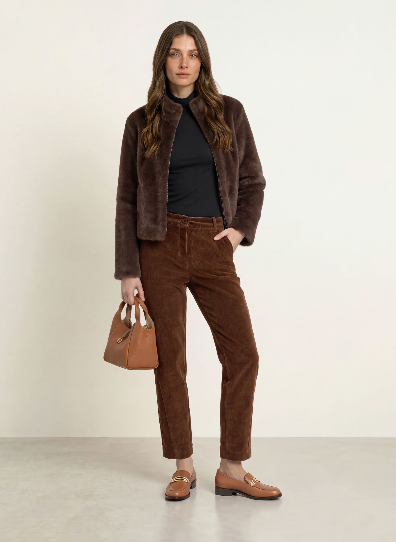 MARC CAIN Cordbroek RUMA: 691 deep wood