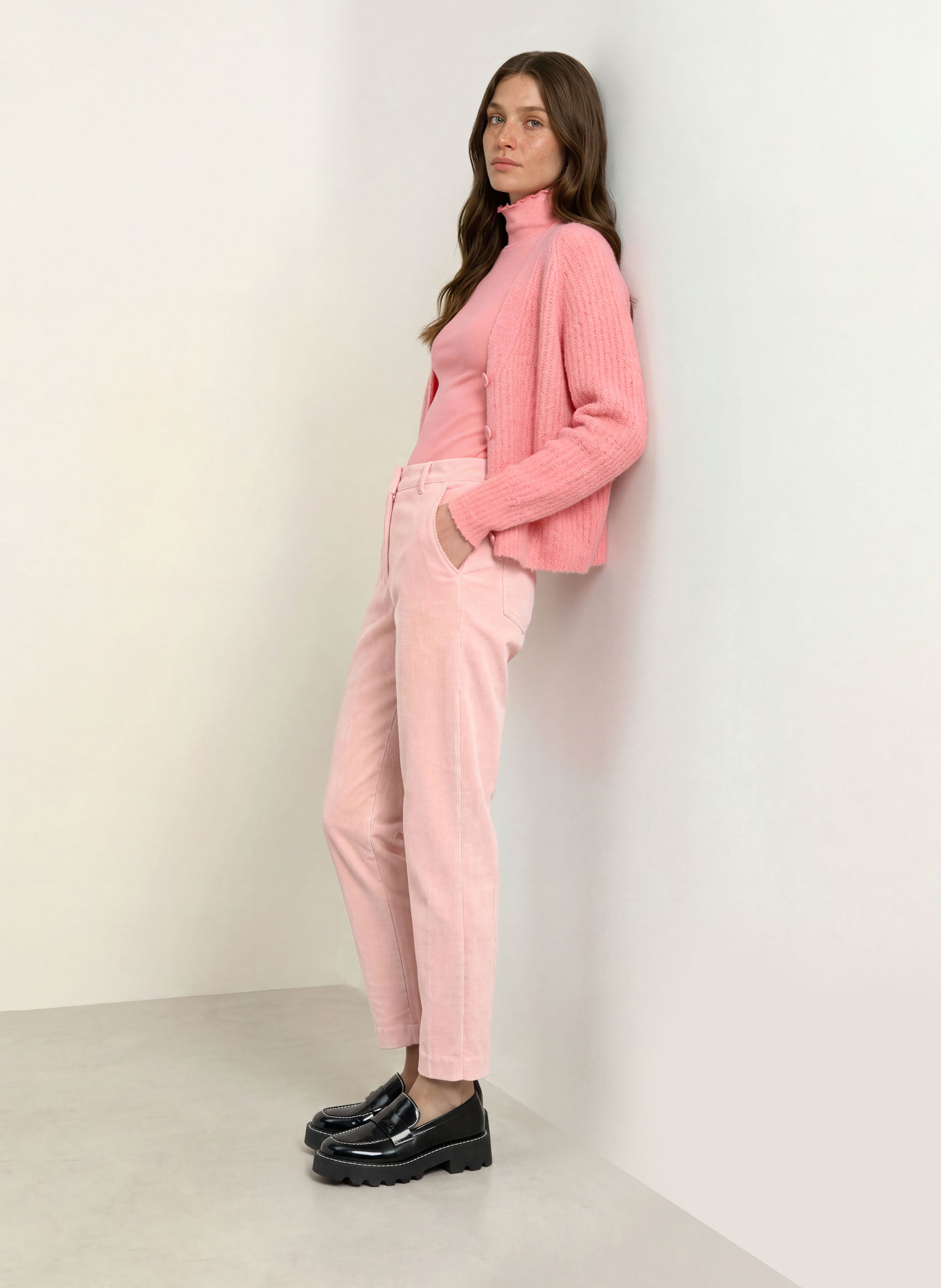 MARC CAIN Spodnie z sztruksu RUMA: 213 warm rose