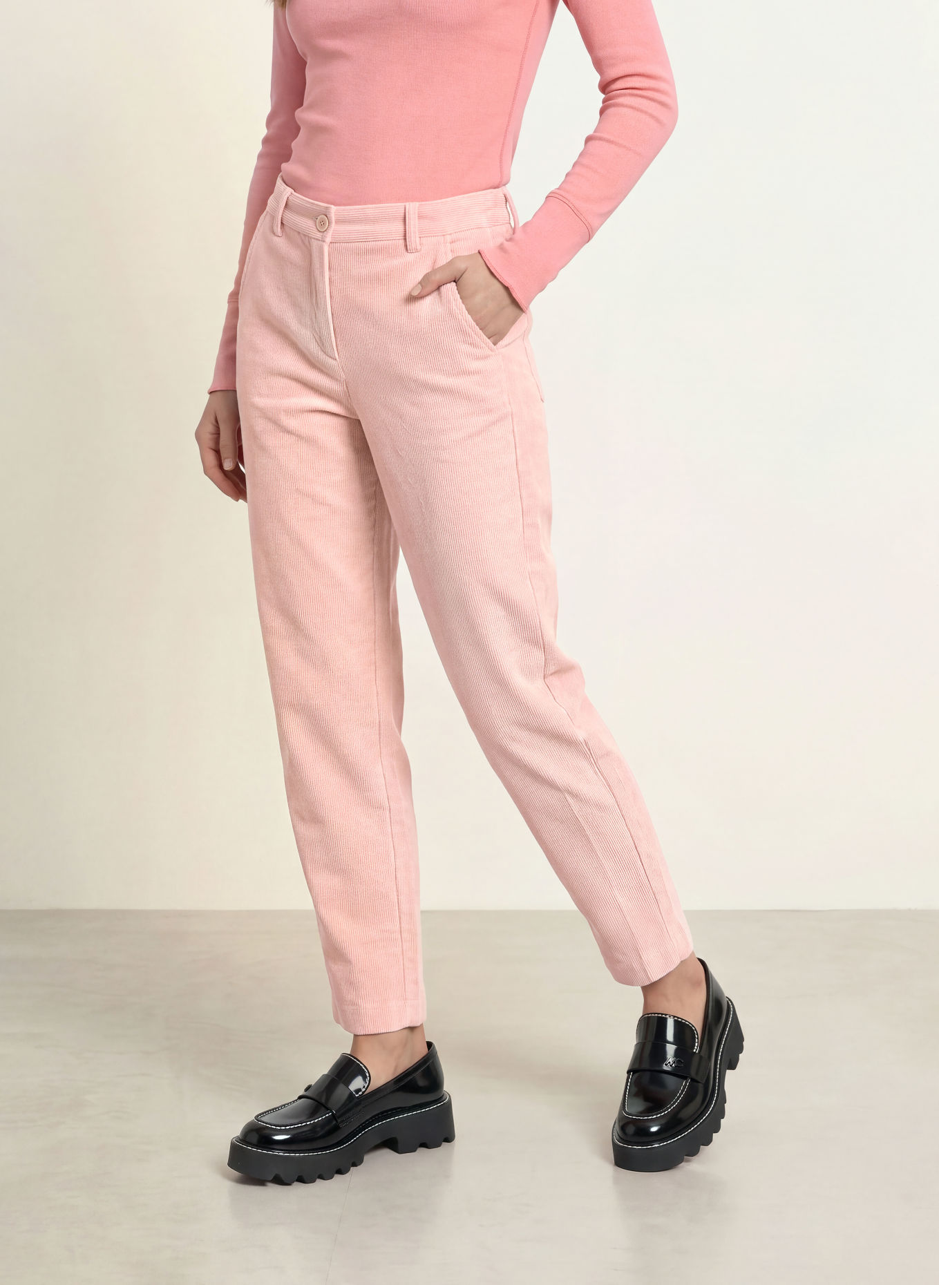 MARC CAIN Spodnie z sztruksu RUMA: 213 warm rose