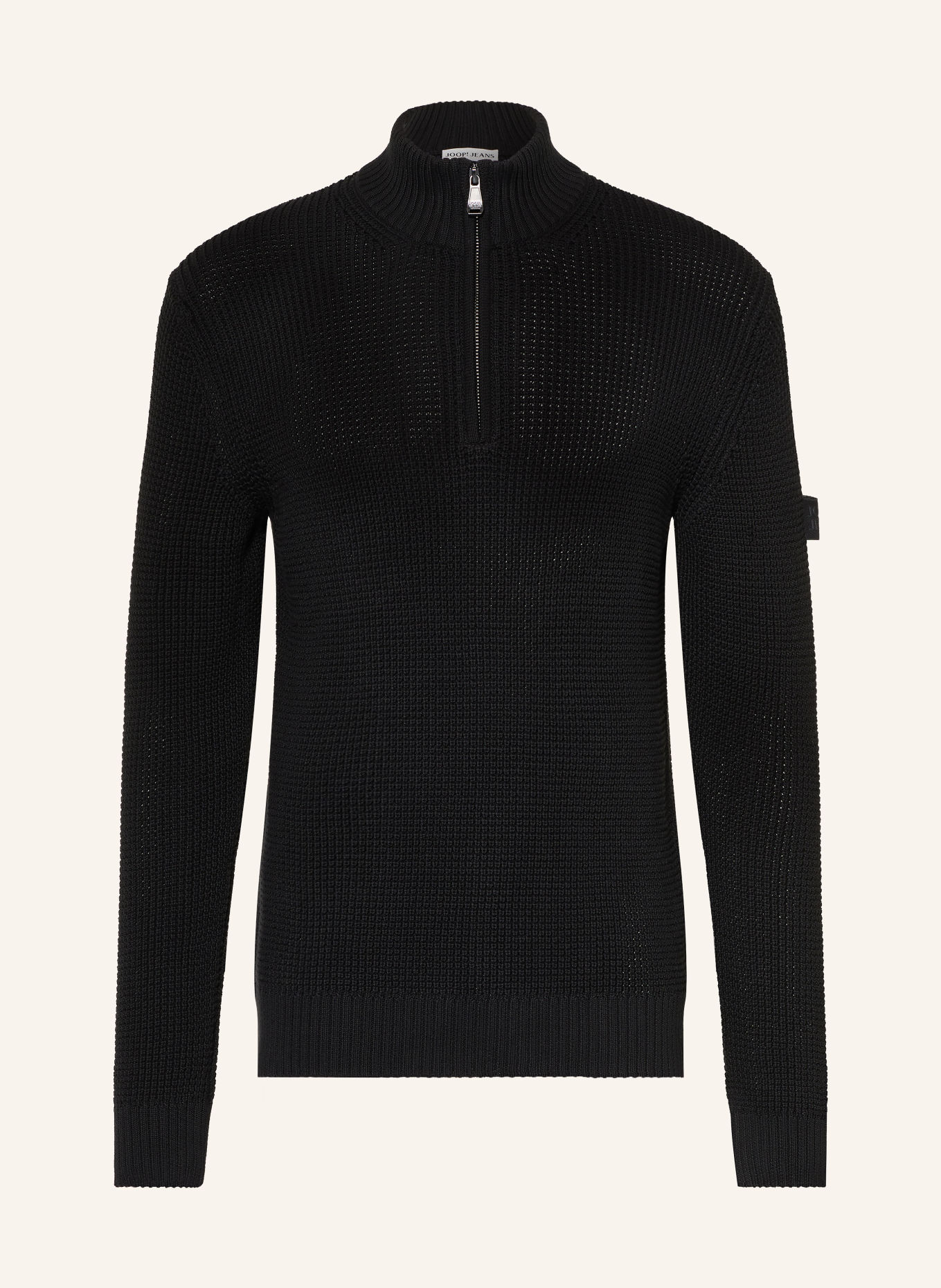 JOOP! JEANS Half-zip sweater HONRIO Turtleneck: BLACK