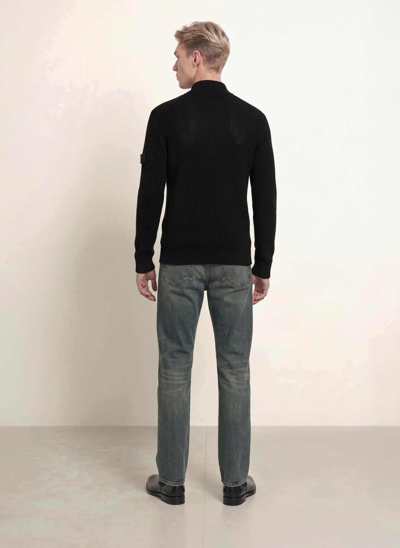 JOOP! JEANS Half-zip sweater HONRIO Turtleneck: BLACK