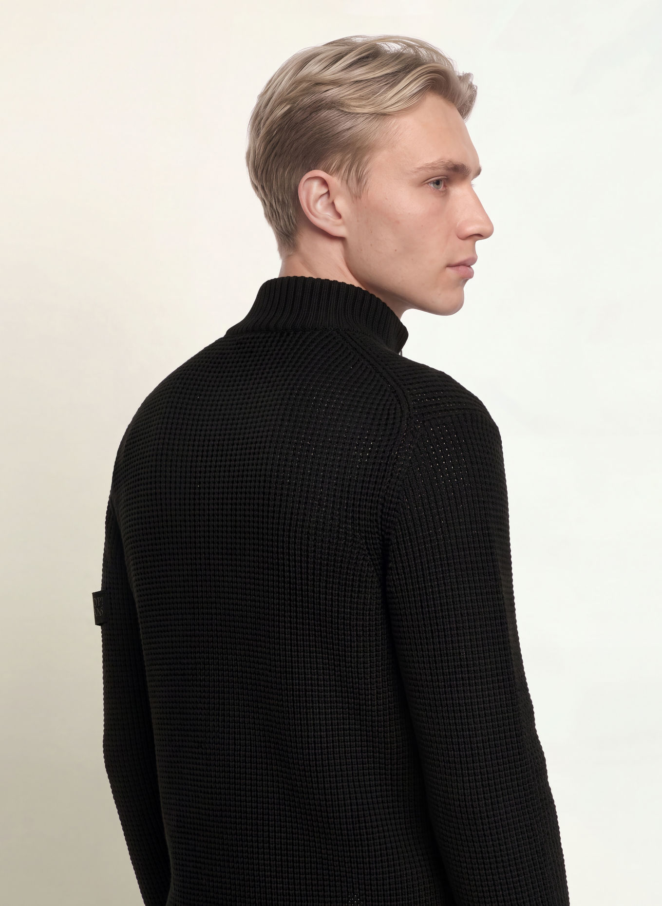JOOP! JEANS Half-zip sweater HONRIO Turtleneck: BLACK
