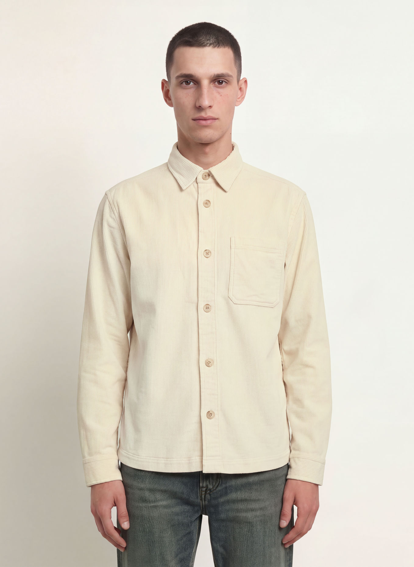 JOOP! JEANS Surchemise en velours côtelé HARVI: CRÈME