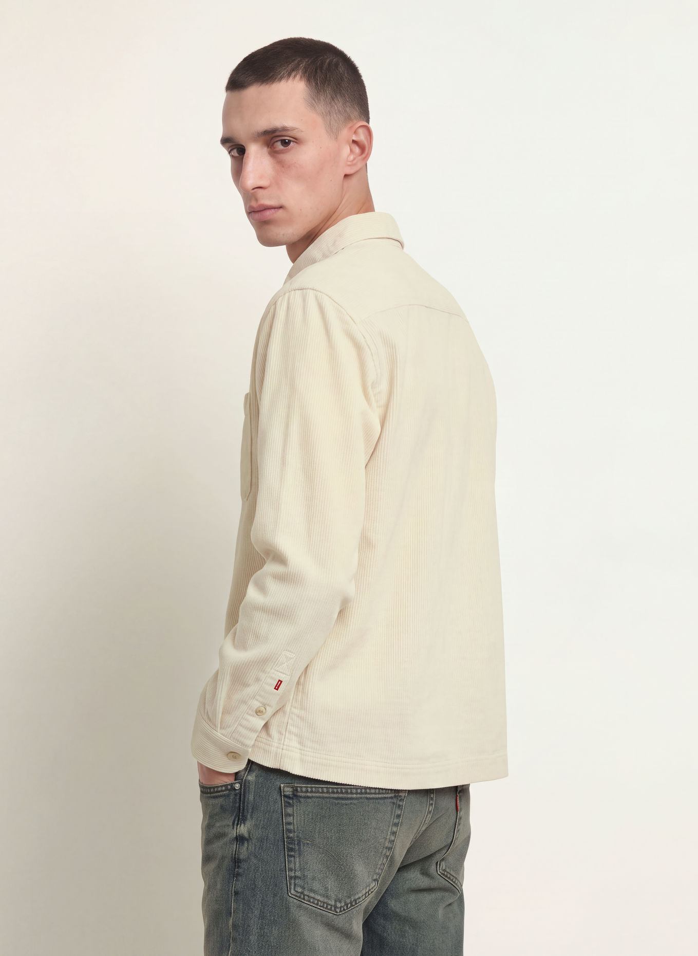 JOOP! JEANS Surchemise en velours côtelé HARVI: CRÈME