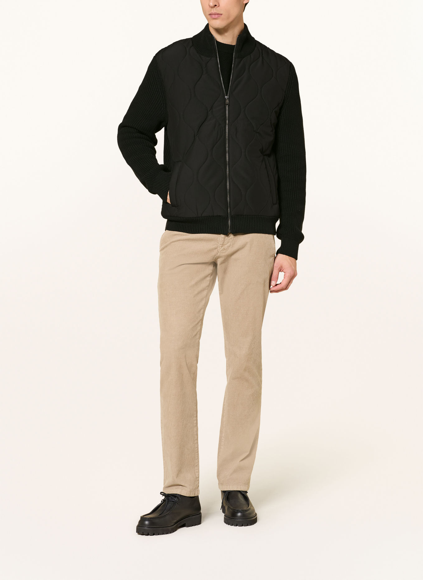 JOOP! JEANS Blouson NEILASSO im Materialmix: SCHWARZ