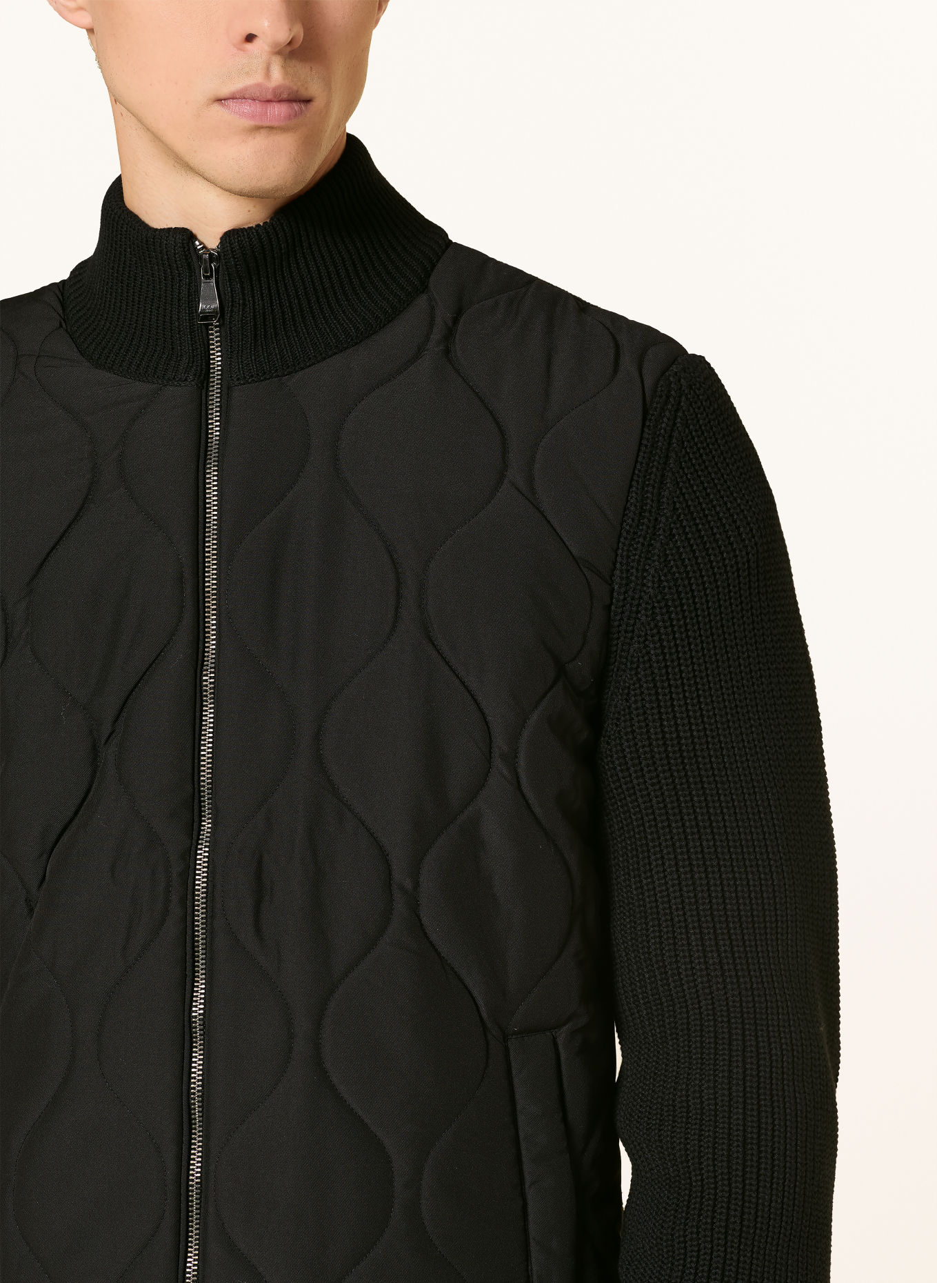 JOOP! JEANS Blouson NEILASSO im Materialmix: SCHWARZ