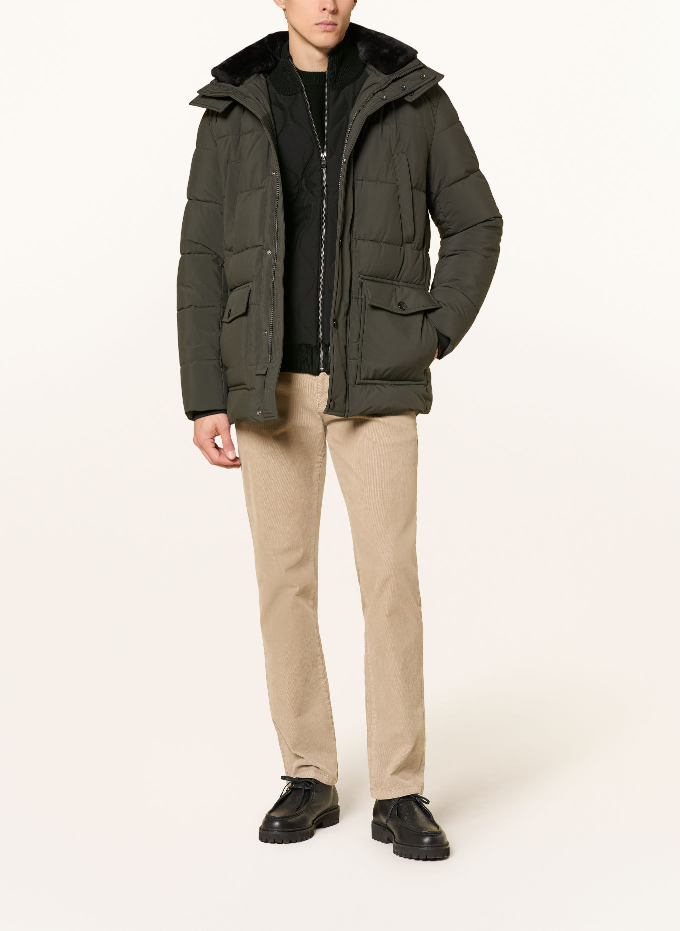 JOOP! JEANS Blouson NEILASSO im Materialmix: SCHWARZ