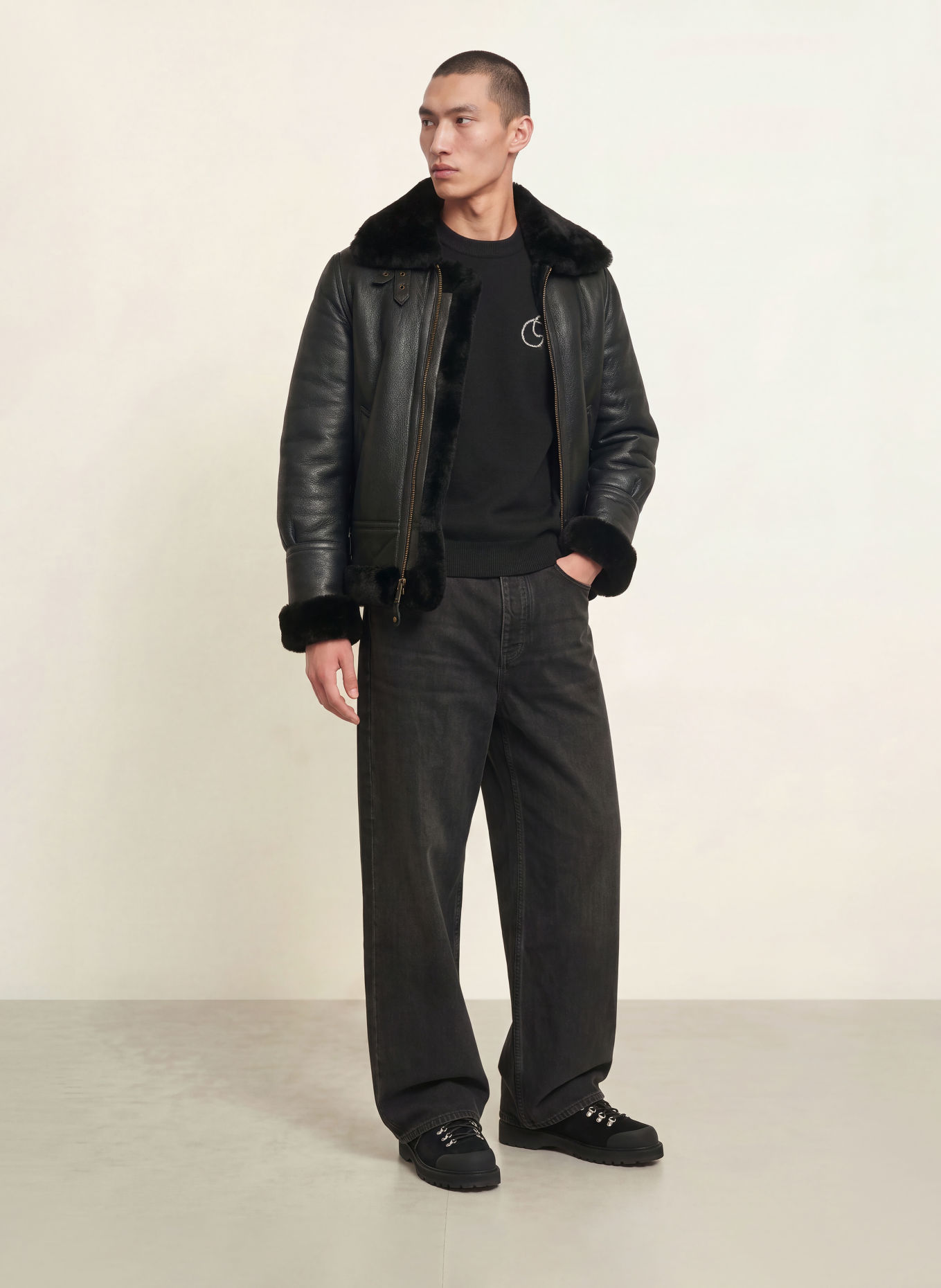Schott NYC Lederjacke: SCHWARZ