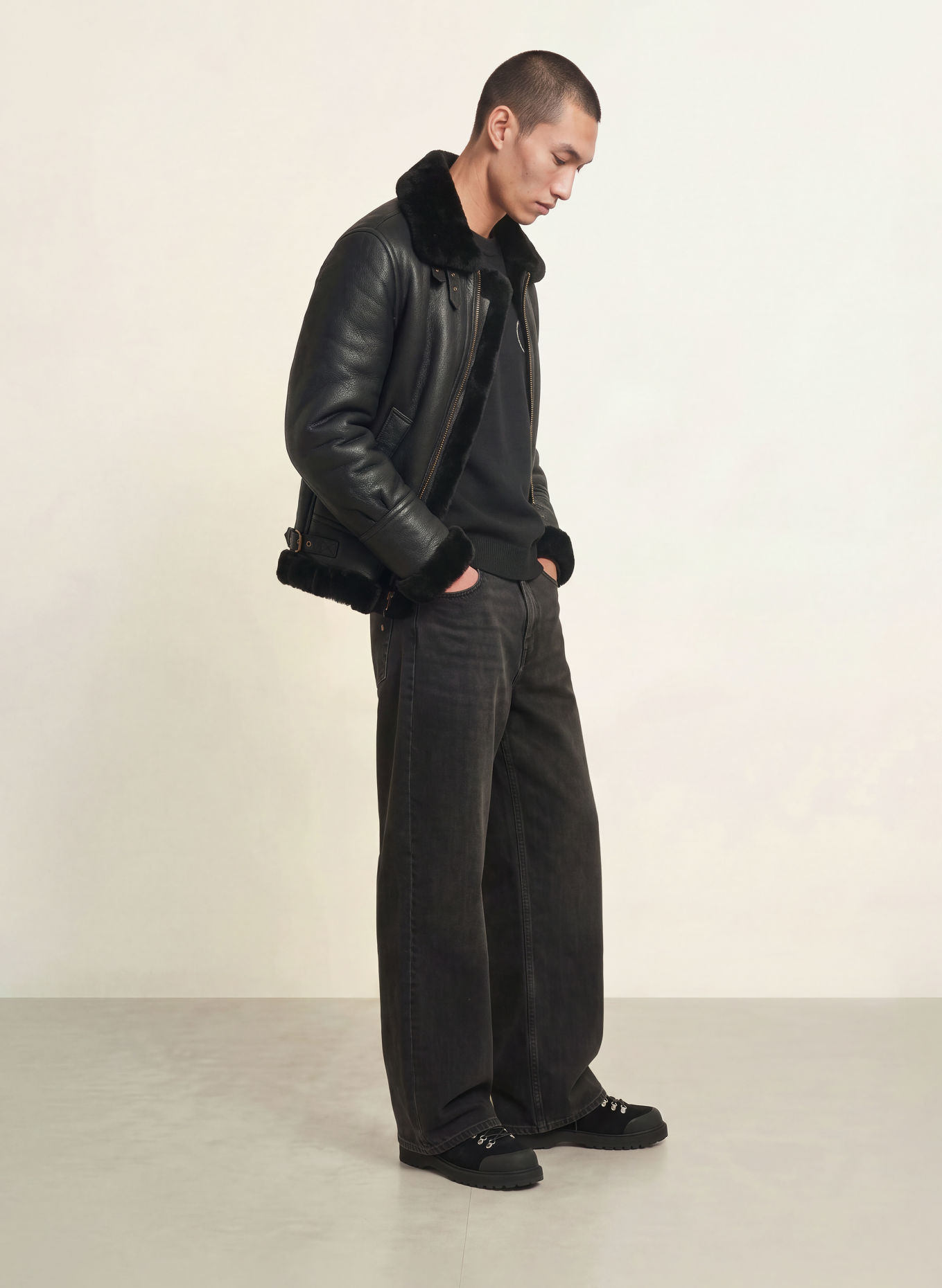 Schott NYC Lederjacke: SCHWARZ