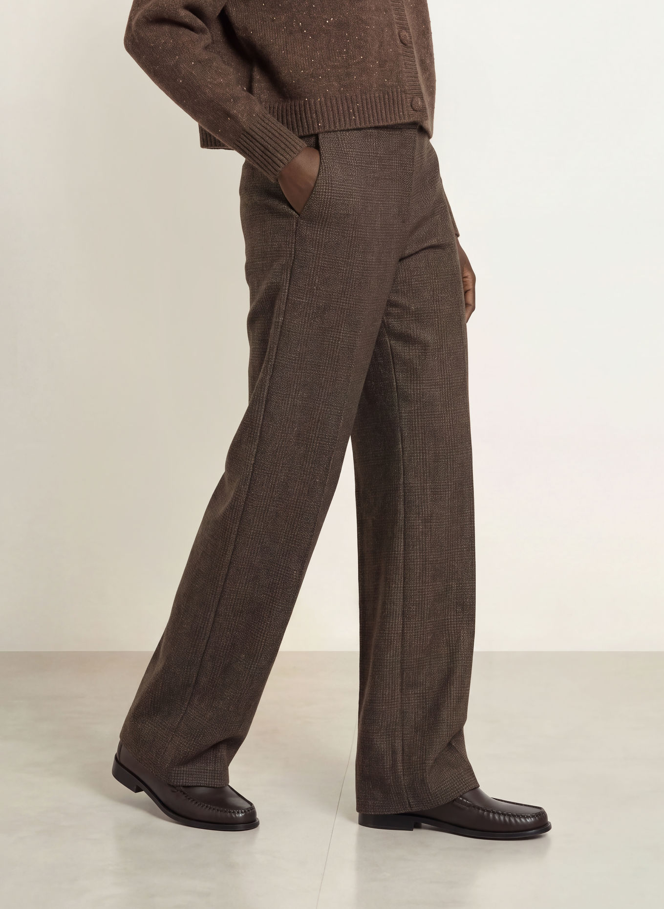 RAFFAELLO ROSSI Marlenehose PALINA aus Jersey: DUNKELBRAUN / BRAUN