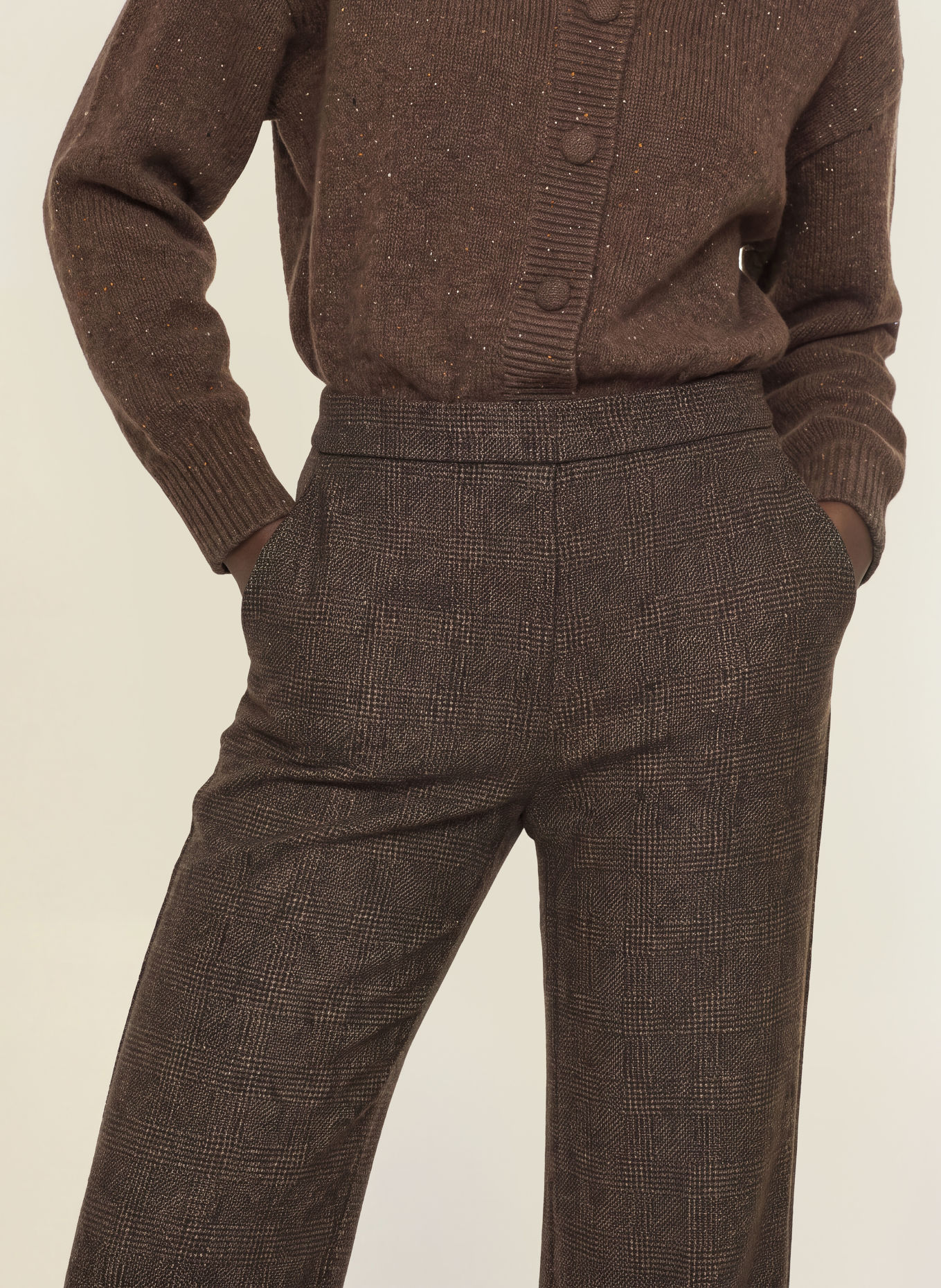 RAFFAELLO ROSSI Marlenehose PALINA aus Jersey: DUNKELBRAUN / BRAUN