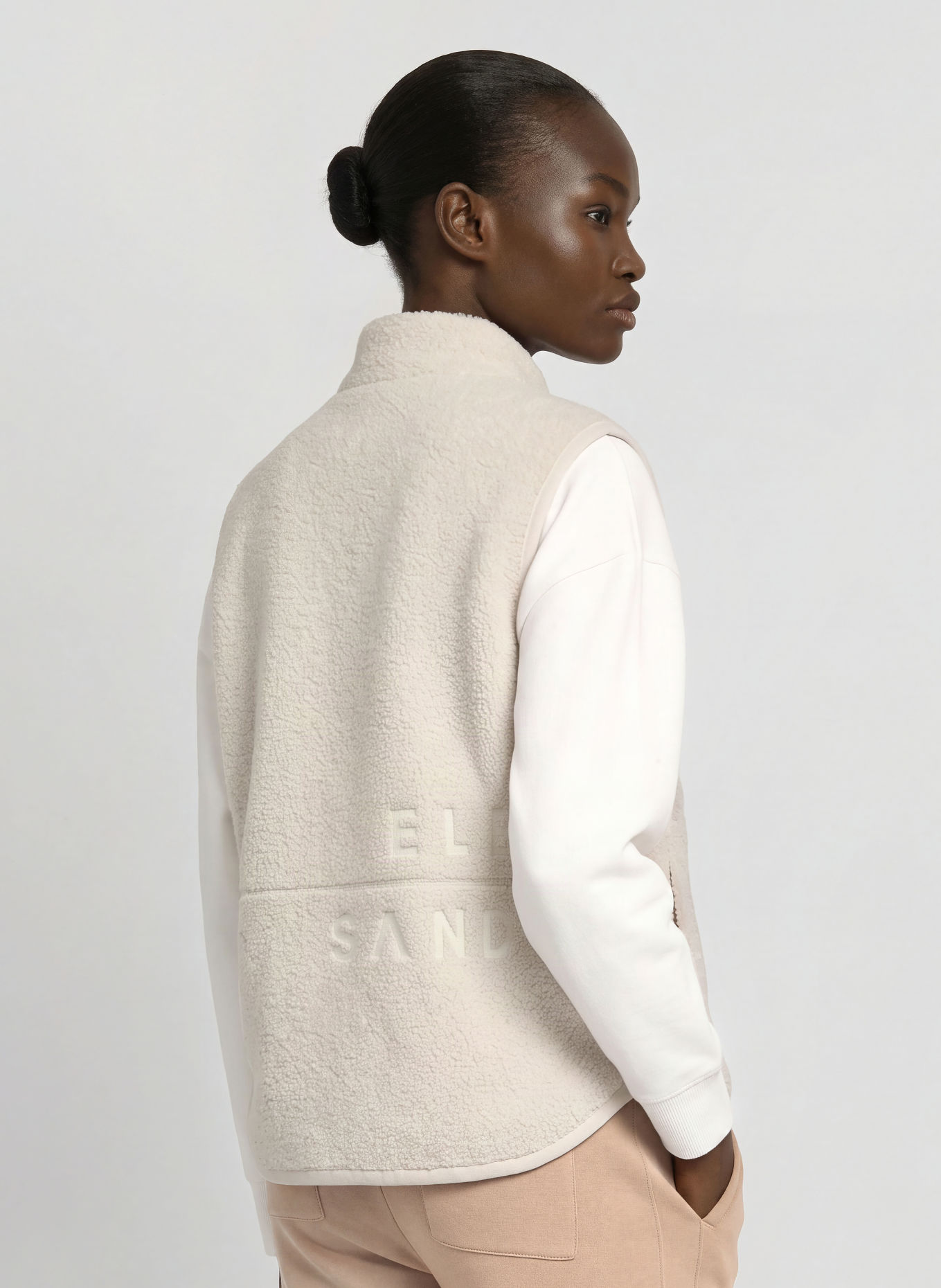 ELBSAND Fleece bodywarmer NISA: WIT
