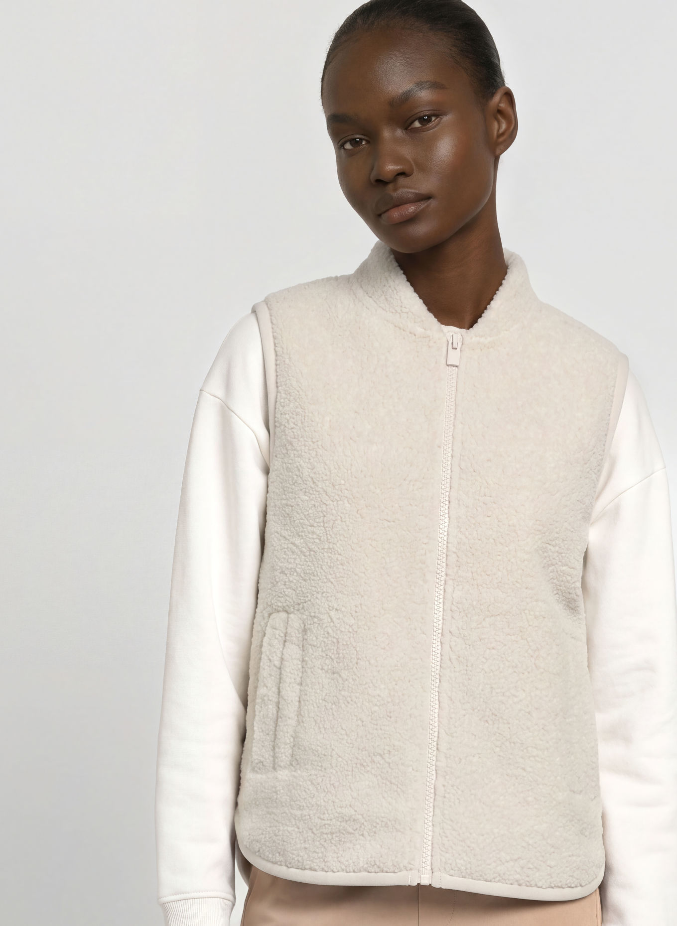 ELBSAND Fleece bodywarmer NISA: WIT