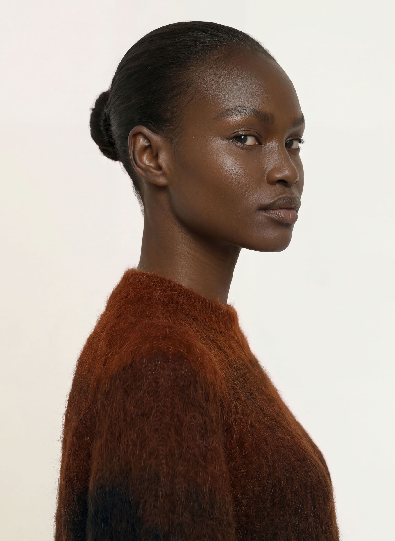 DRYKORN GINNIFER Sweater with Alpaca: BROWN / DARK BROWN / BLACK