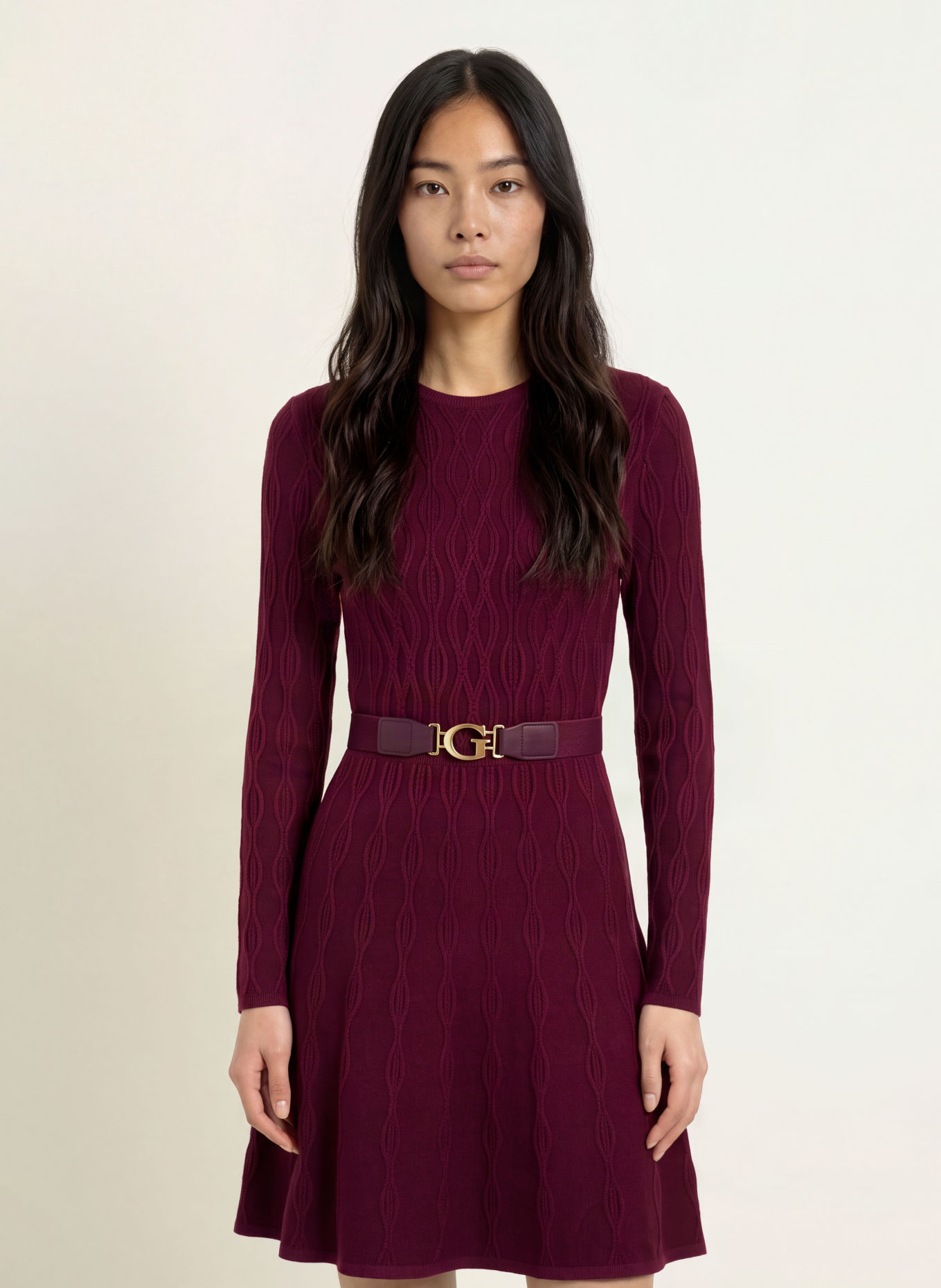 GUESS Cocktailjurk YUKI: DONKERROOD