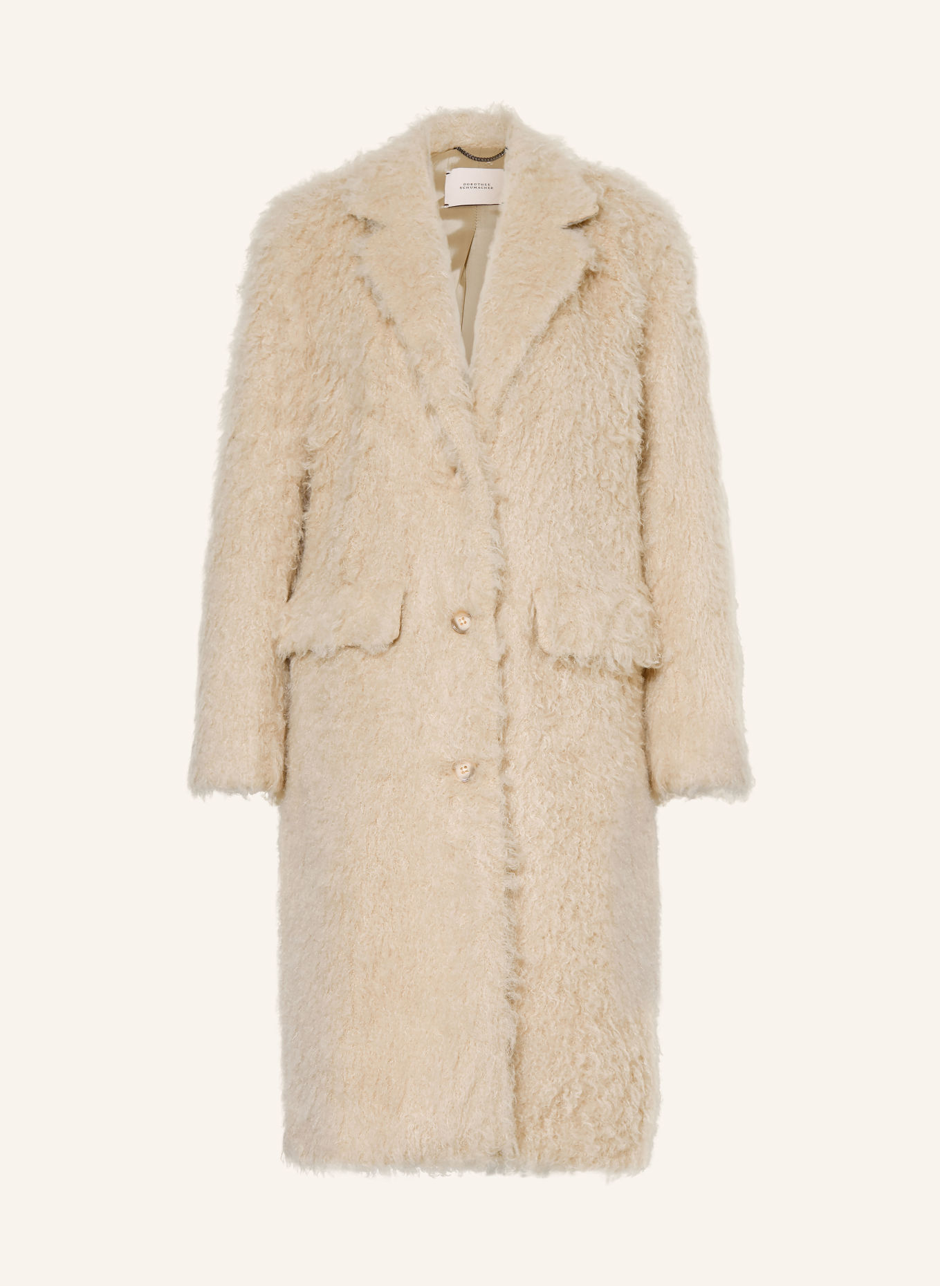DOROTHEE SCHUMACHER Faux Fur Coat FLUFFY MOMENT: BEIGE
