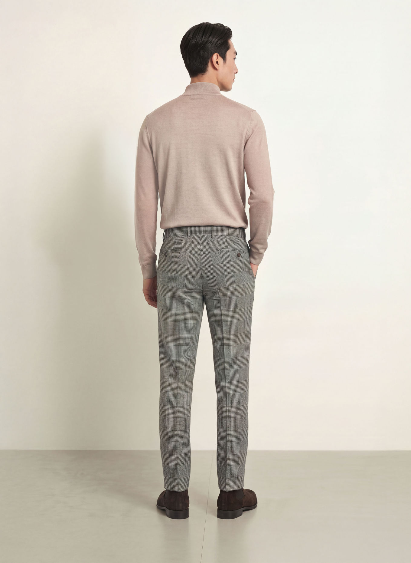 DRESSLER Anzughose JADEN Regular Fit aus Flanell: 010 WEISS