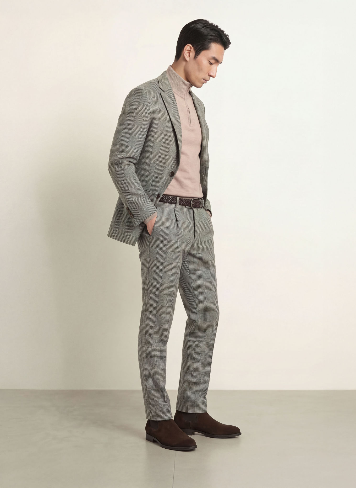DRESSLER Anzughose JADEN Regular Fit aus Flanell: 010 WEISS