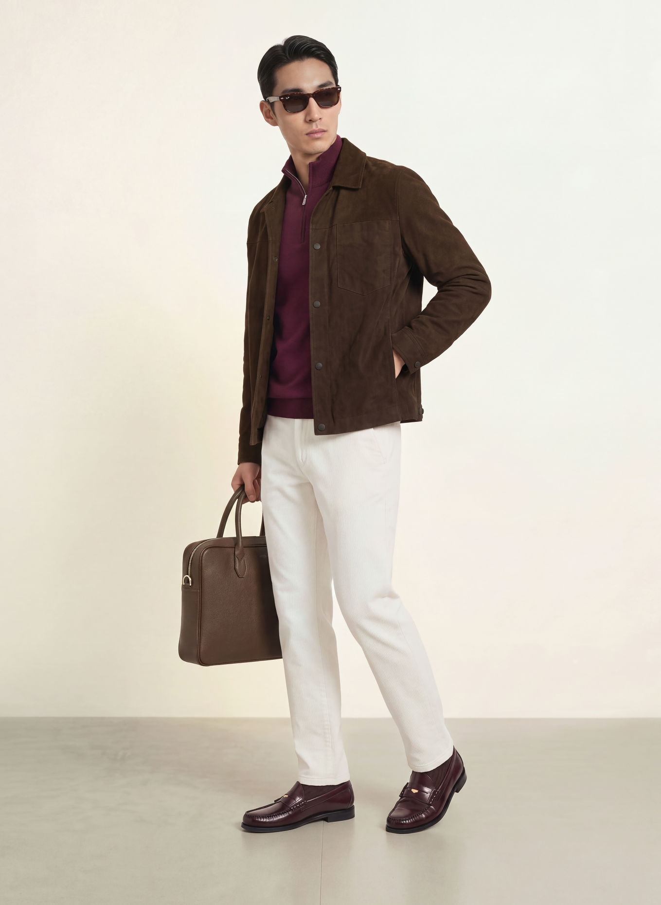 BRAX Cordchino PHIL Tapered Fit: 59 CHALK WHITE