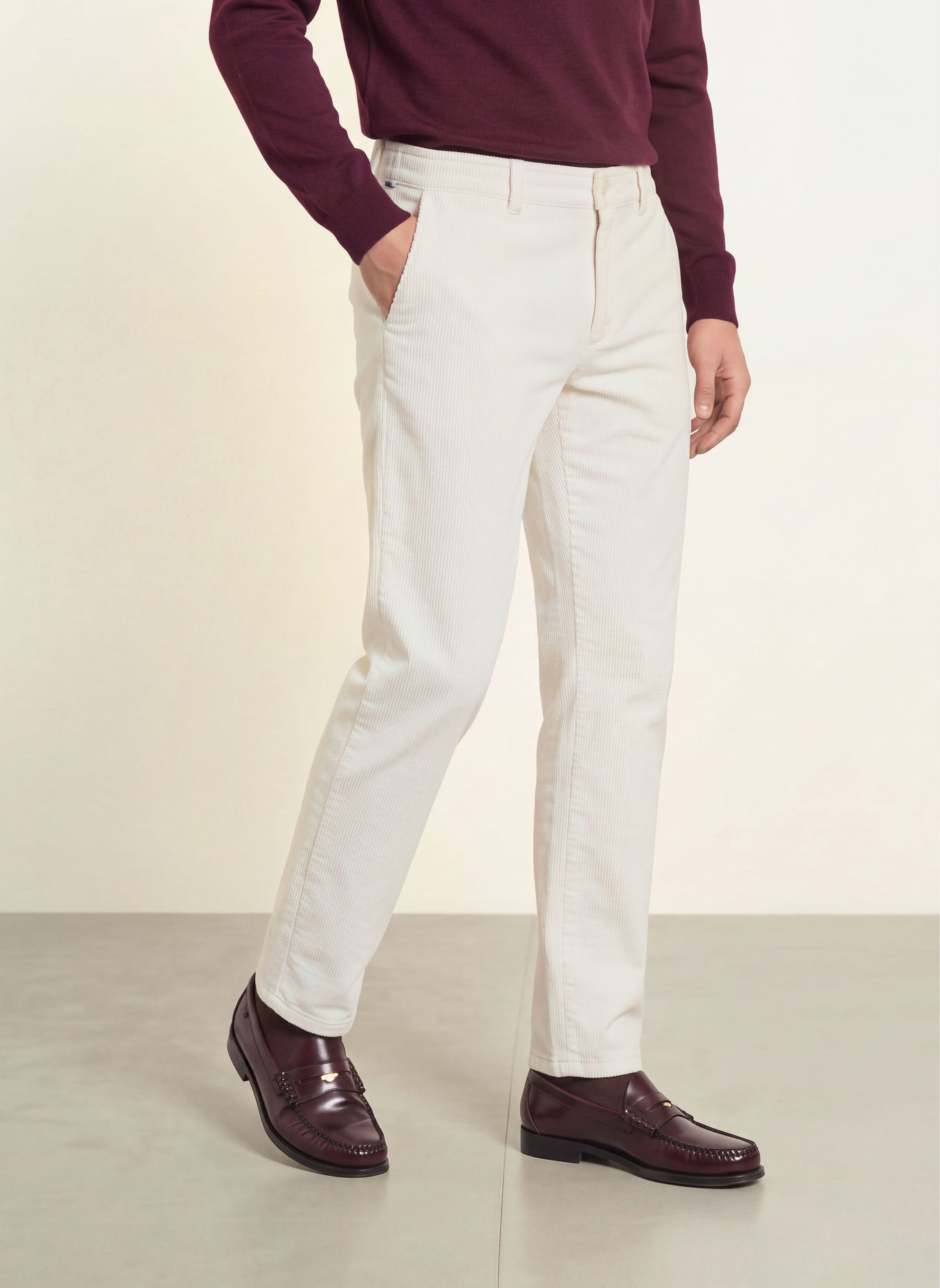 BRAX Cordchino PHIL Tapered Fit: 59 CHALK WHITE