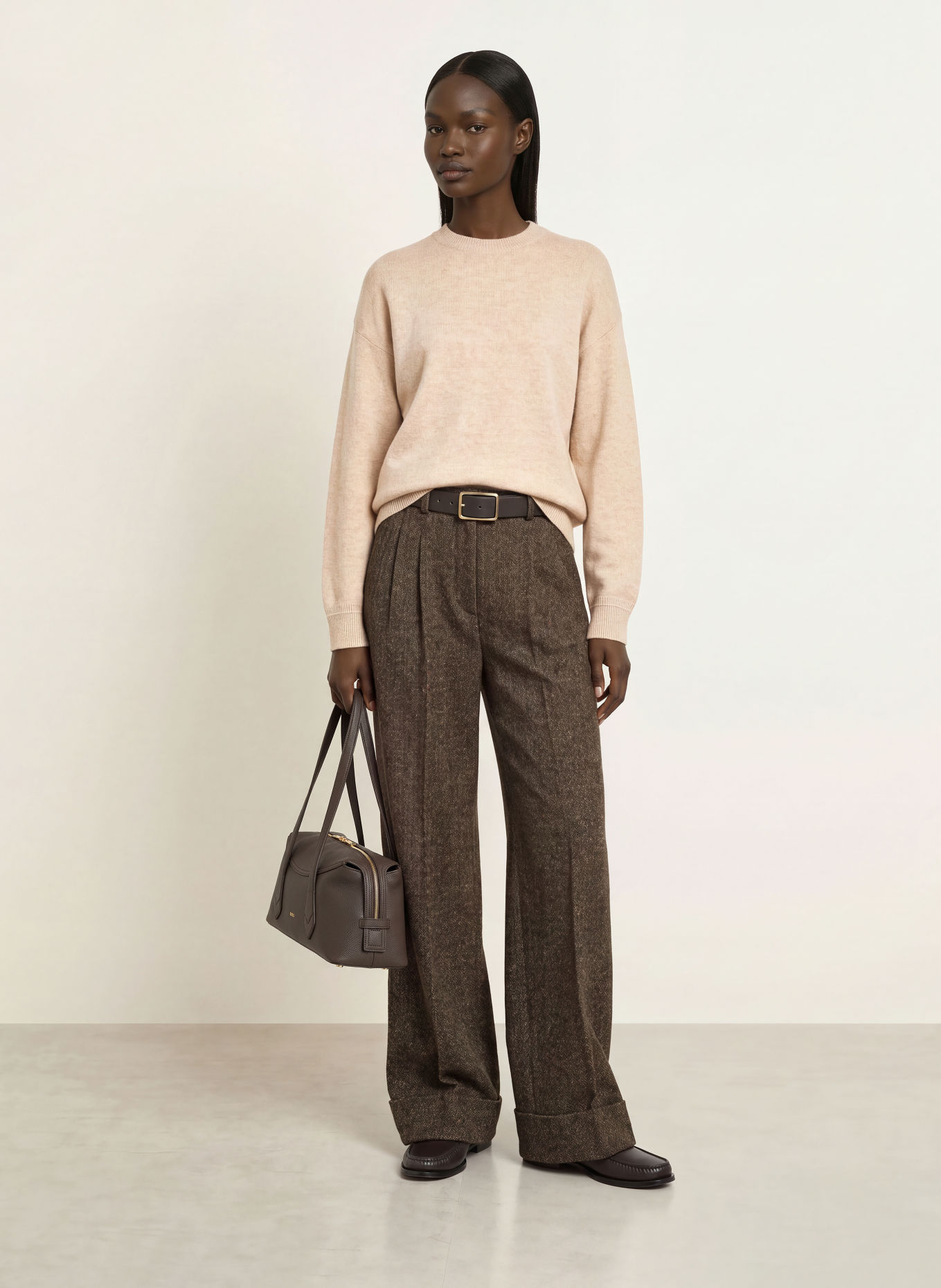 BOSS Kashmir-Pullover FIALKA: LYSEBRUN