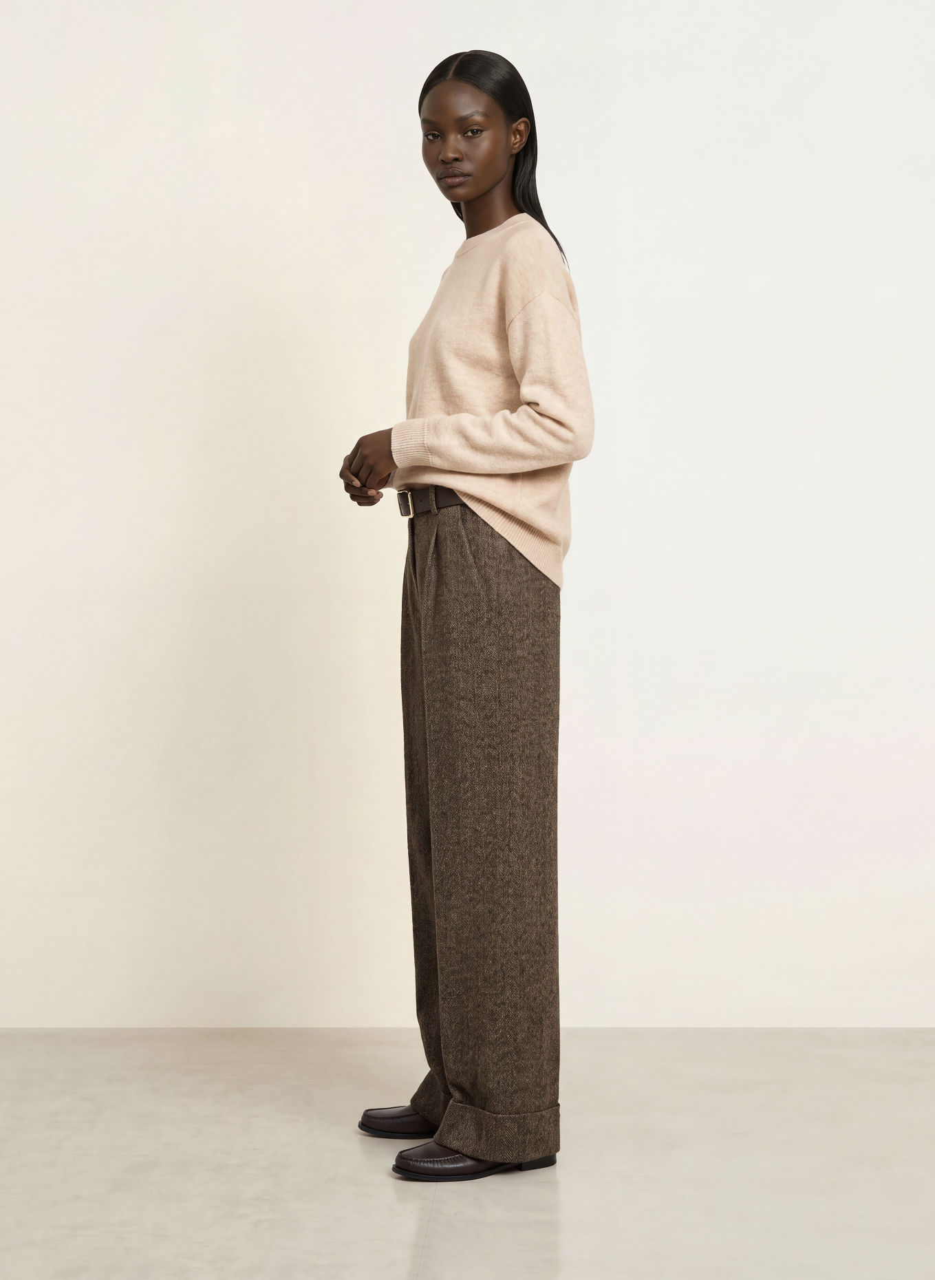 BOSS Kashmir-Pullover FIALKA: LYSEBRUN