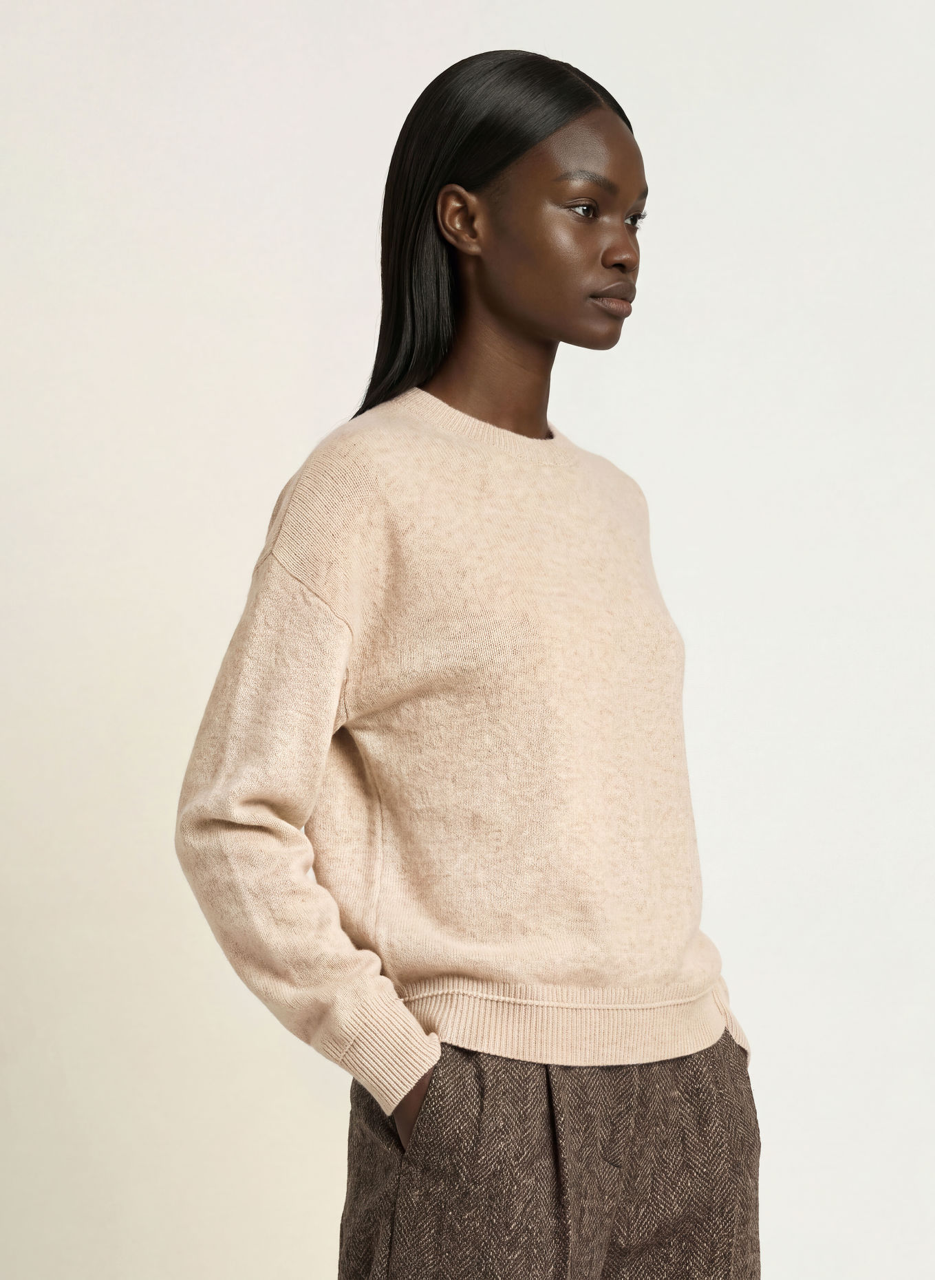 BOSS Kashmir-Pullover FIALKA: LYSEBRUN