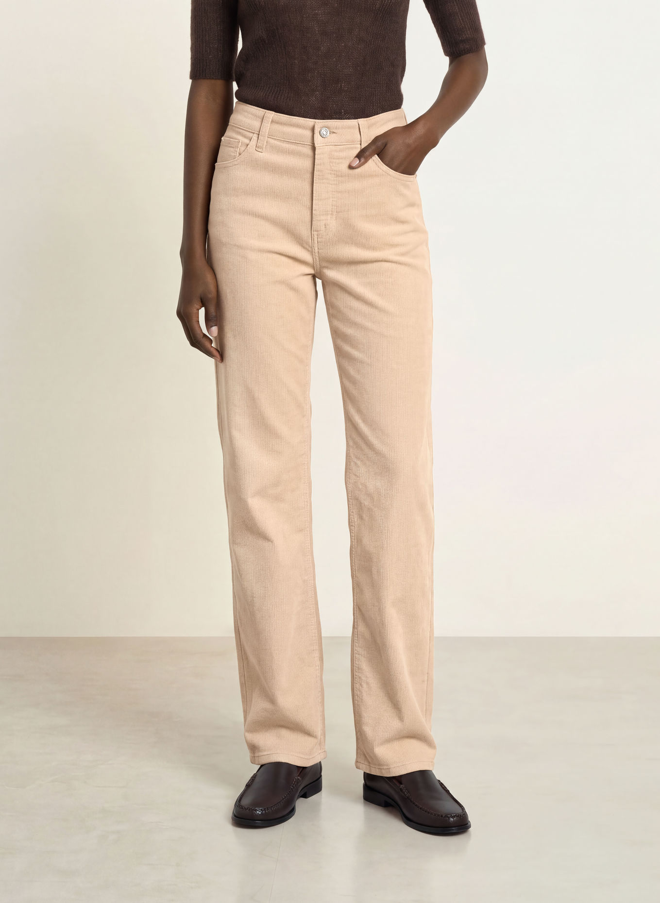BOSS Cordbukser CROSSROAD: BEIGE