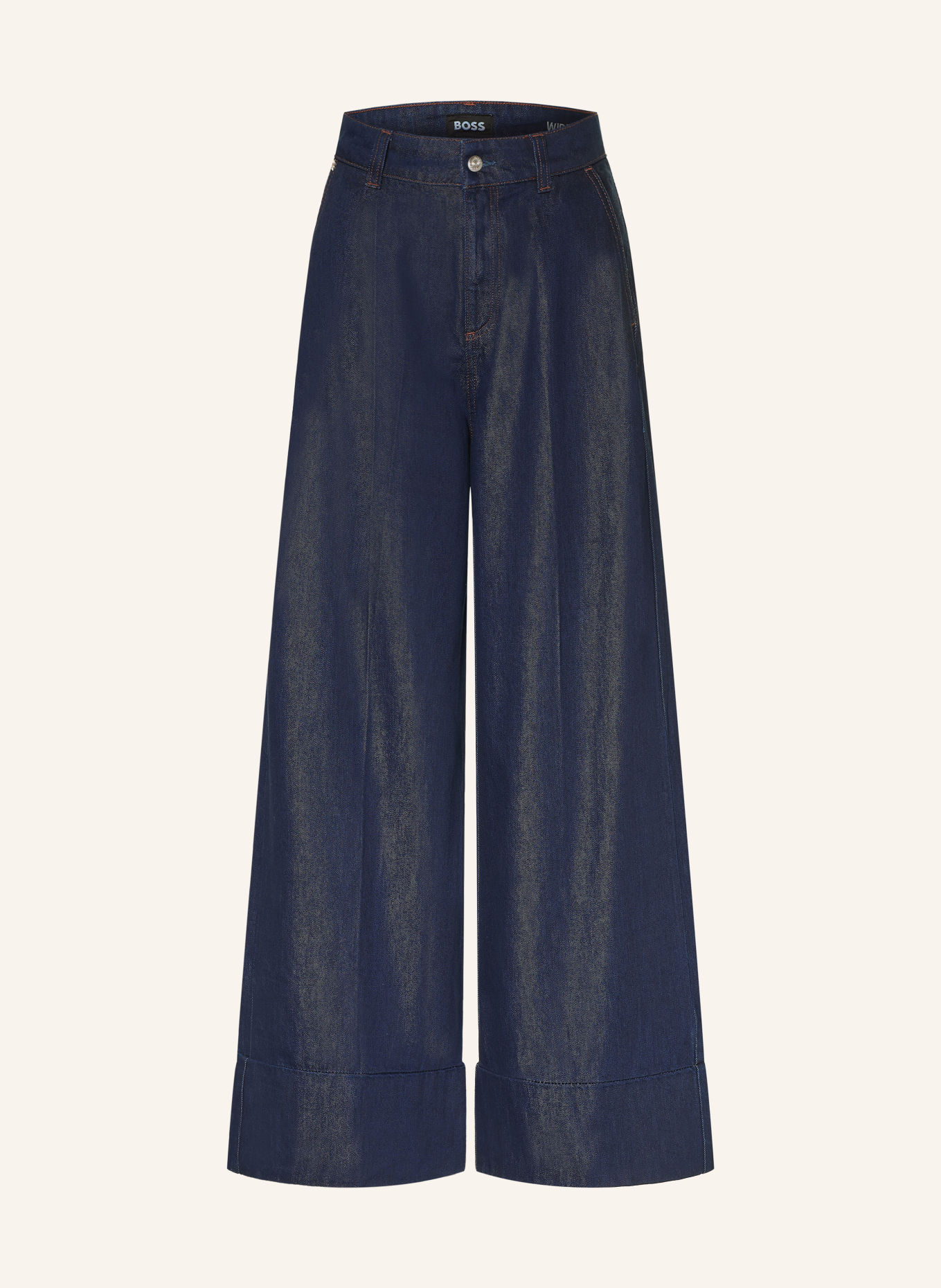 BOSS Wide Leg Jeans: 406 DARK BLUE