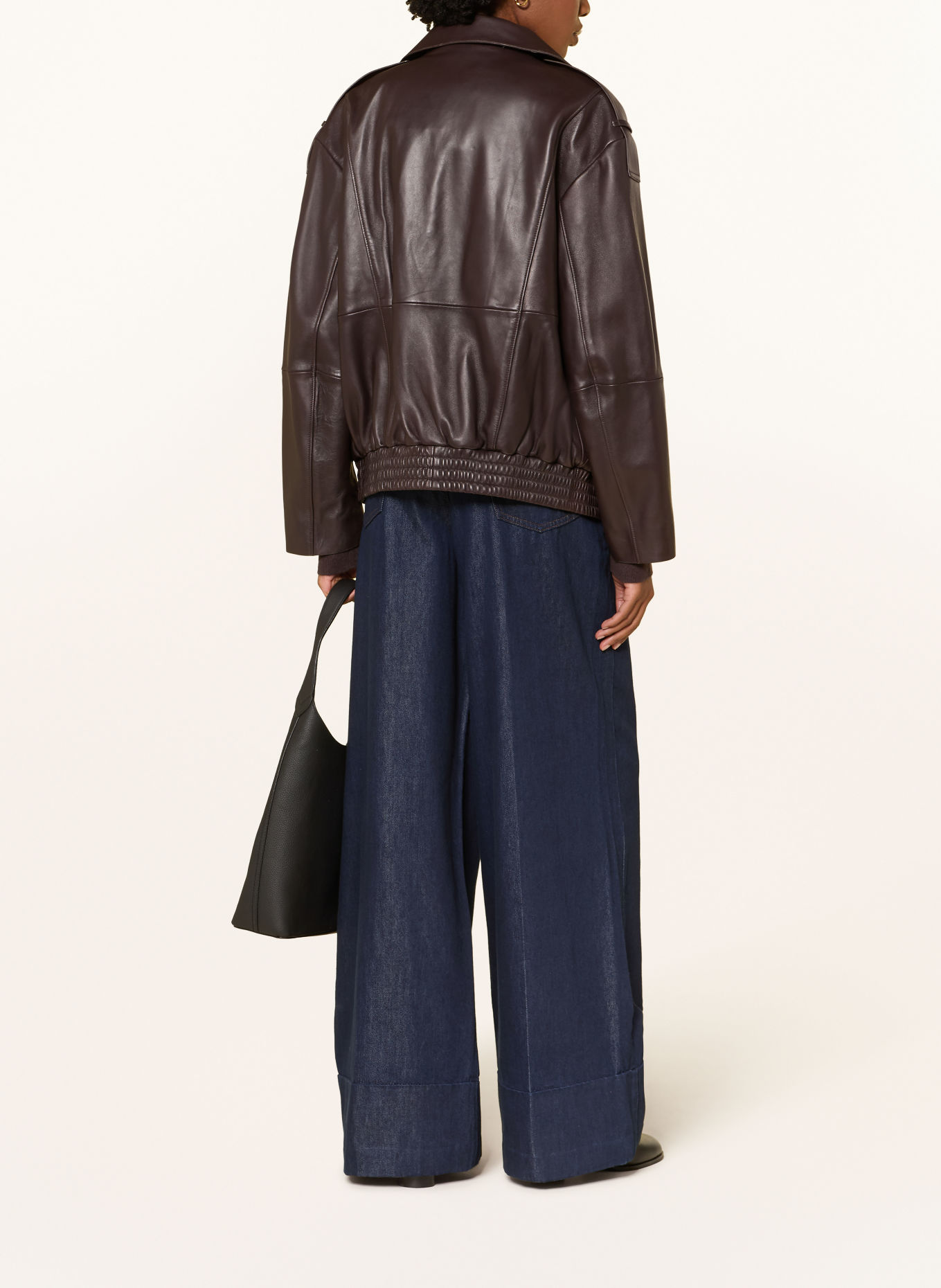 BOSS Wide Leg Jeans: 406 DARK BLUE