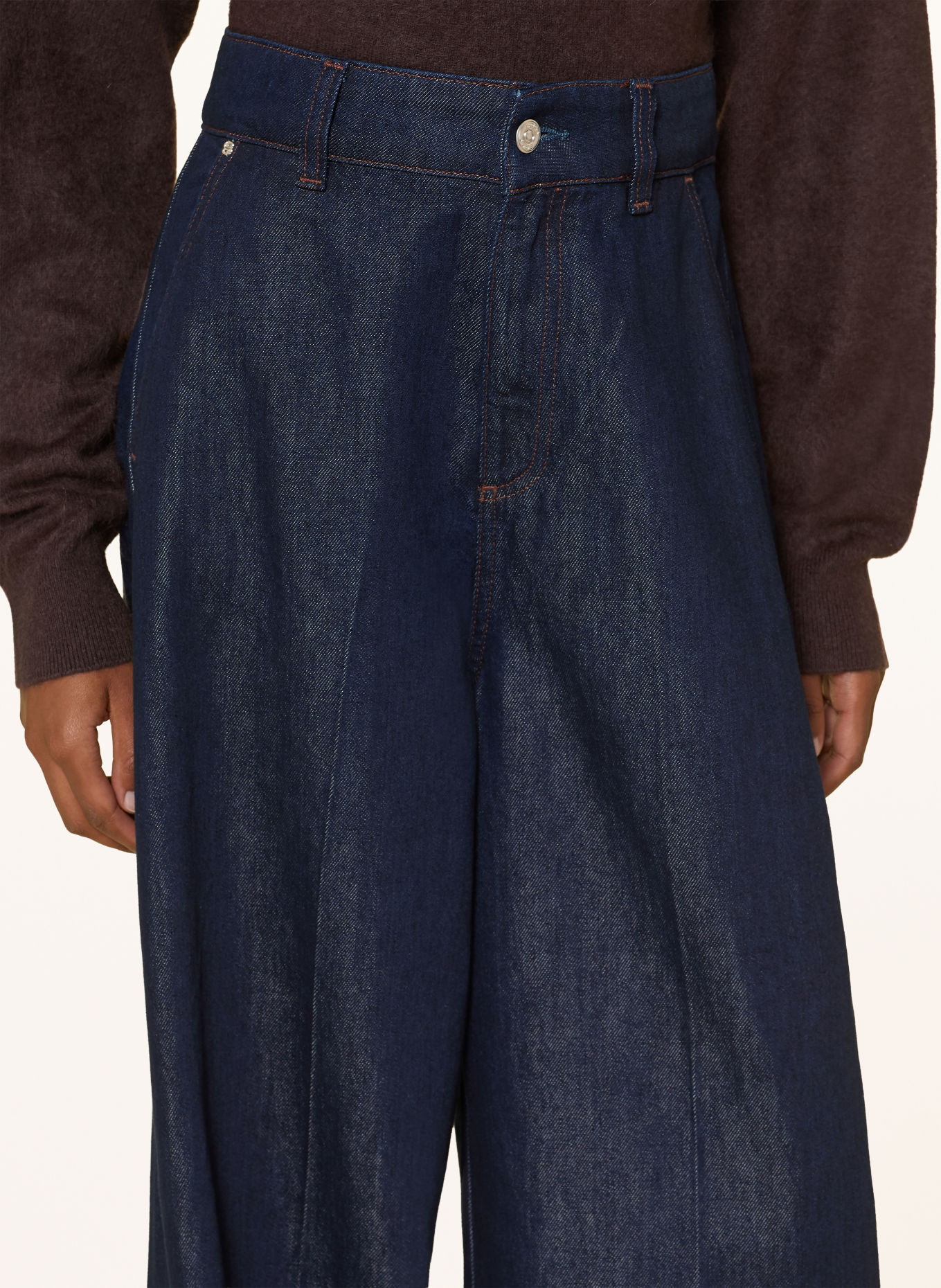 BOSS Wide Leg Jeans: 406 DARK BLUE