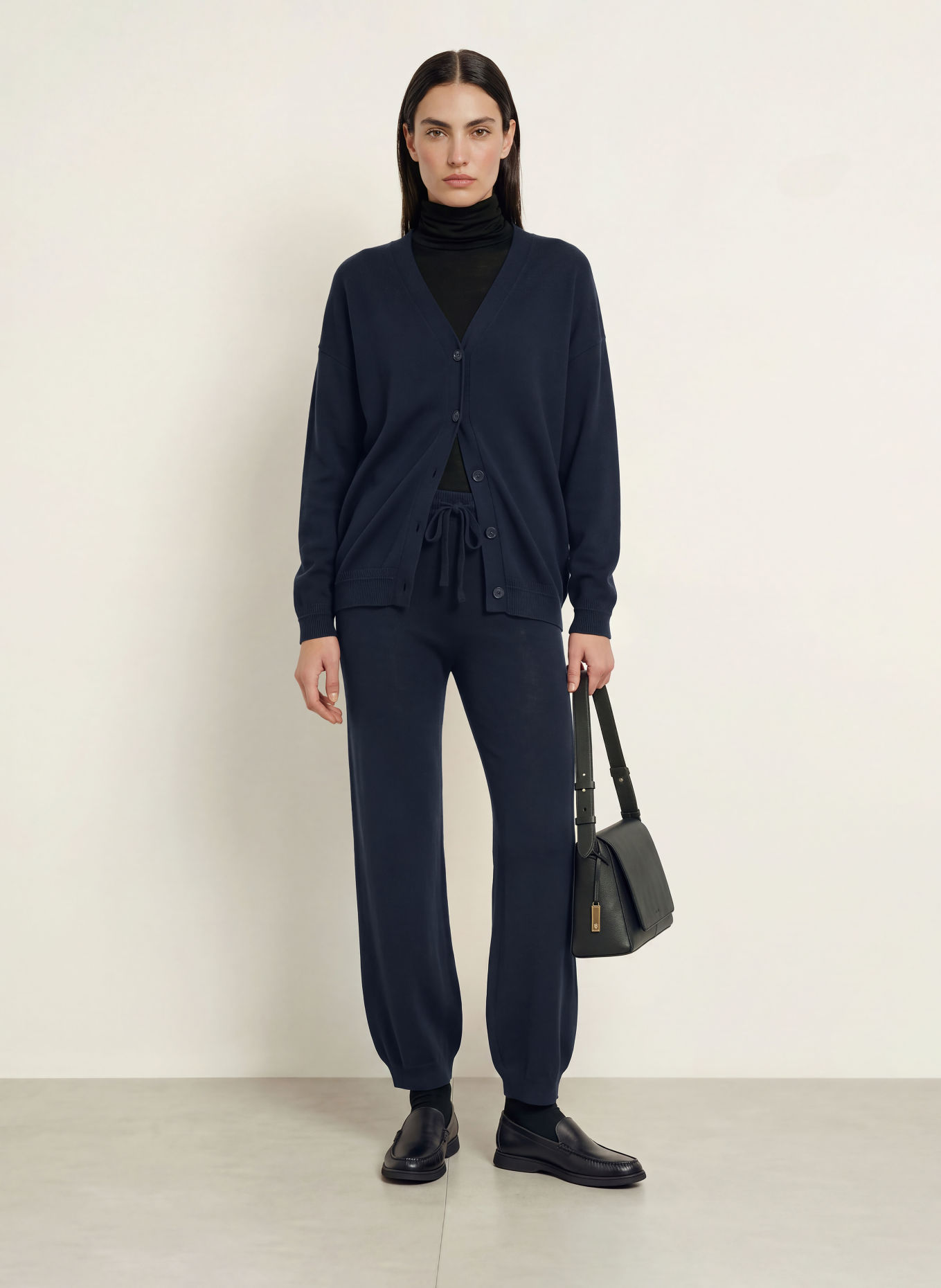 BOSS Strickjacke FALANAS aus Cashmere: DUNKELBLAU