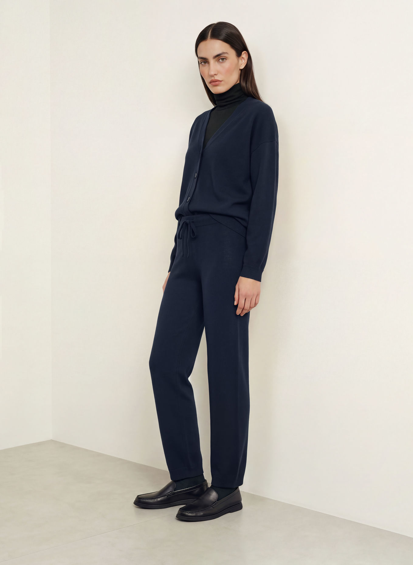 BOSS Strickjacke FALANAS aus Cashmere: DUNKELBLAU