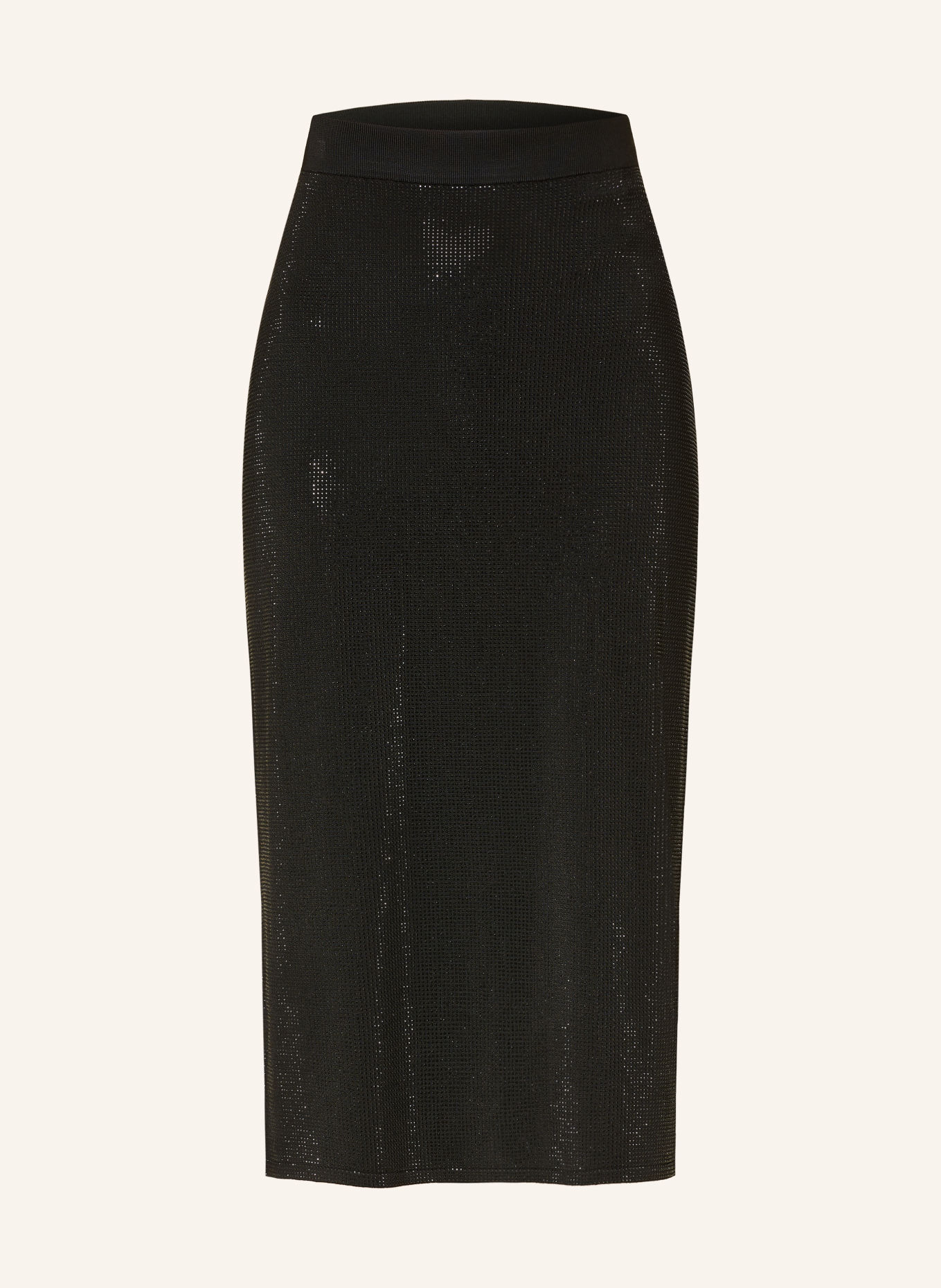 BOSS FELMIRA-rok met sierstenen: ZWART