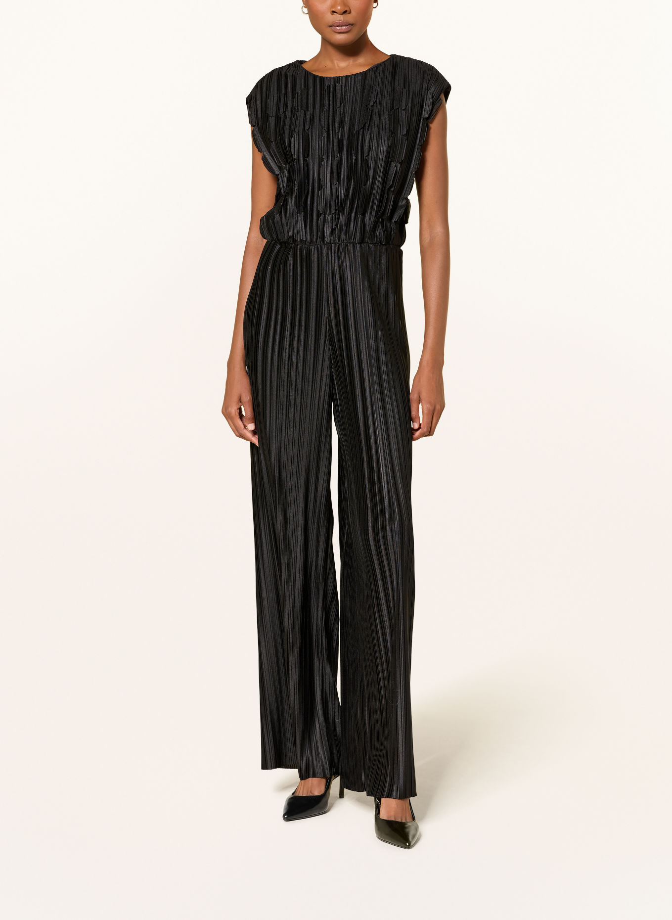 BOSS Jumpsuit ETRACEE mit Plissees: SCHWARZ