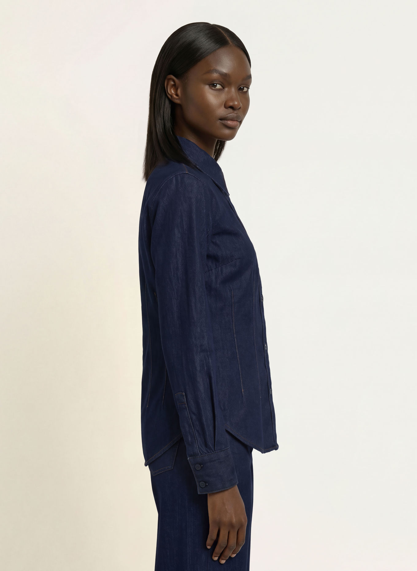 BOSS Denim blouse DENIM SHIRT 7.0: DARK BLUE