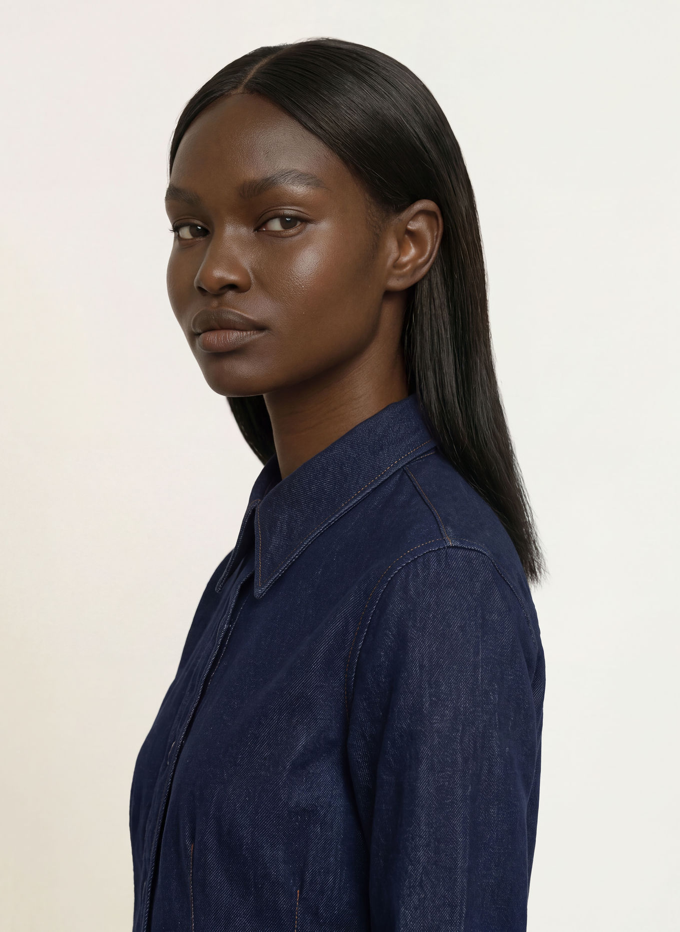 BOSS Denim blouse DENIM SHIRT 7.0: DARK BLUE