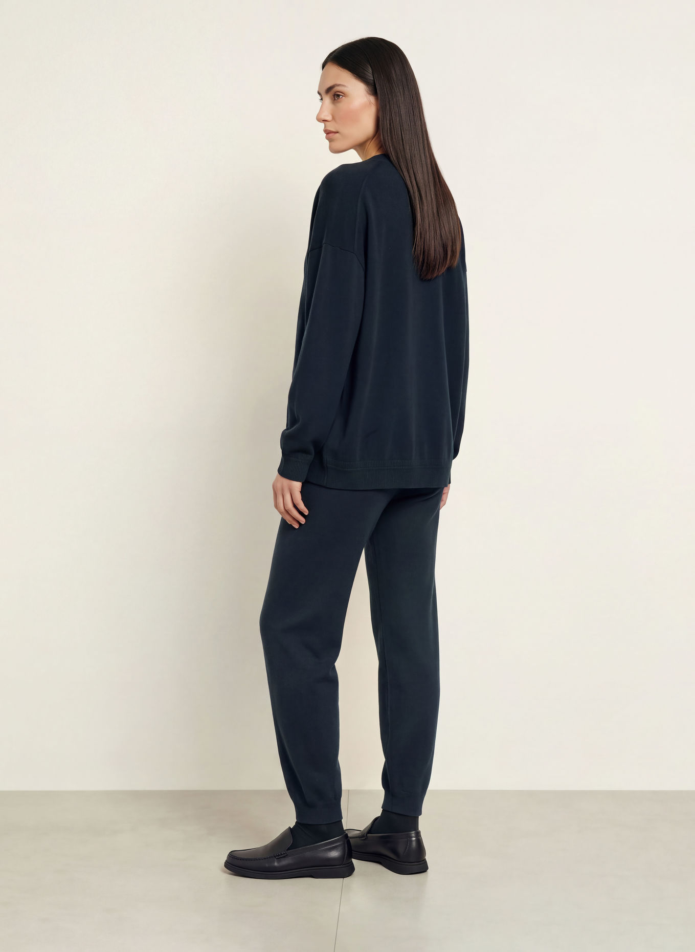 BOSS Strickhose FYLINDRA aus Cashmere: DUNKELBLAU