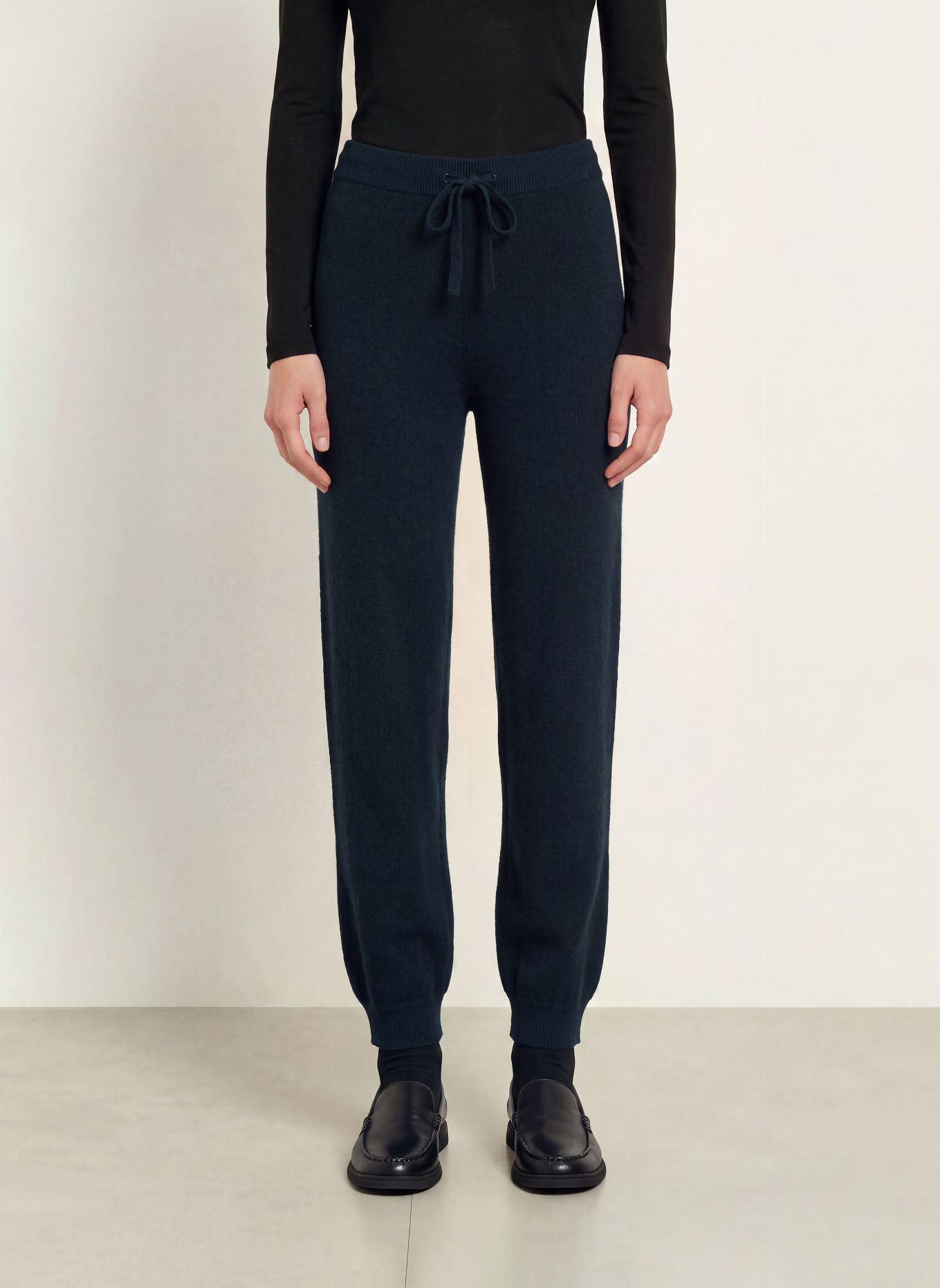 BOSS Strickhose FYLINDRA aus Cashmere: DUNKELBLAU