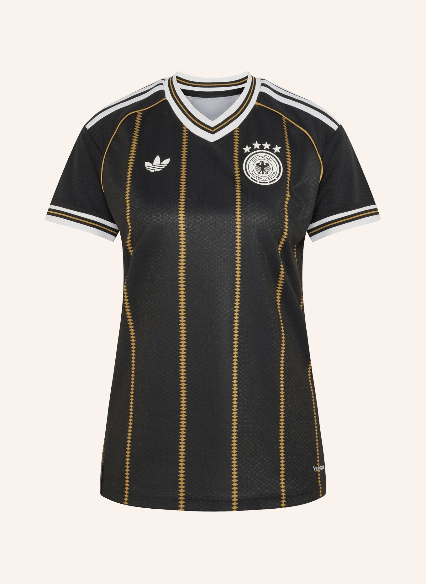 adidas Reserve-shirt DUITSLAND 26: ZWART / COGNAC / WIT