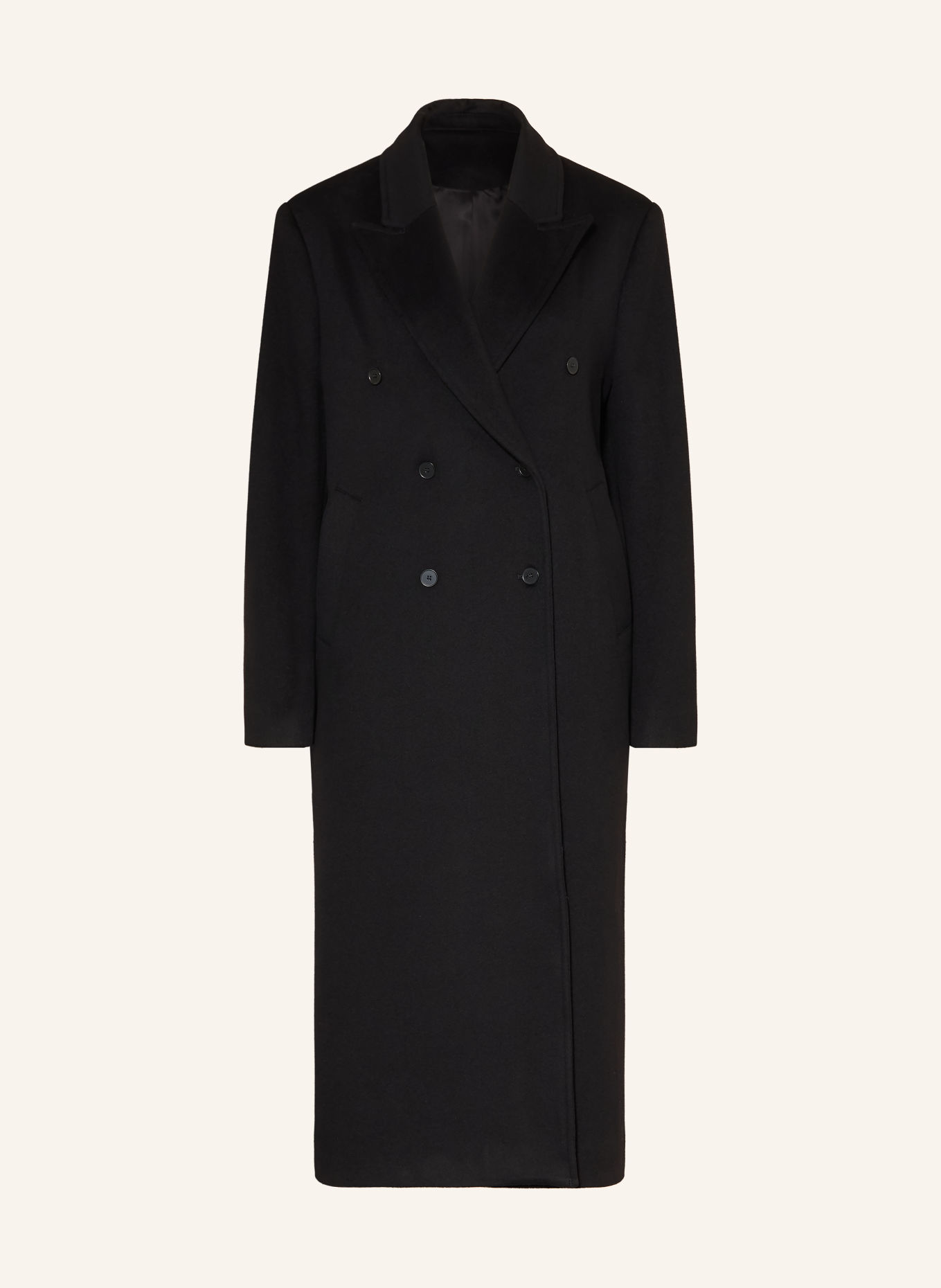 LOULOU DE SAISON Wollmantel ROSCO: SCHWARZ