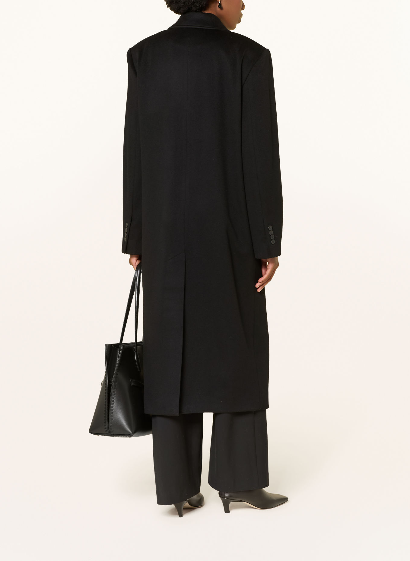 LOULOU DE SAISON Wollmantel ROSCO: SCHWARZ