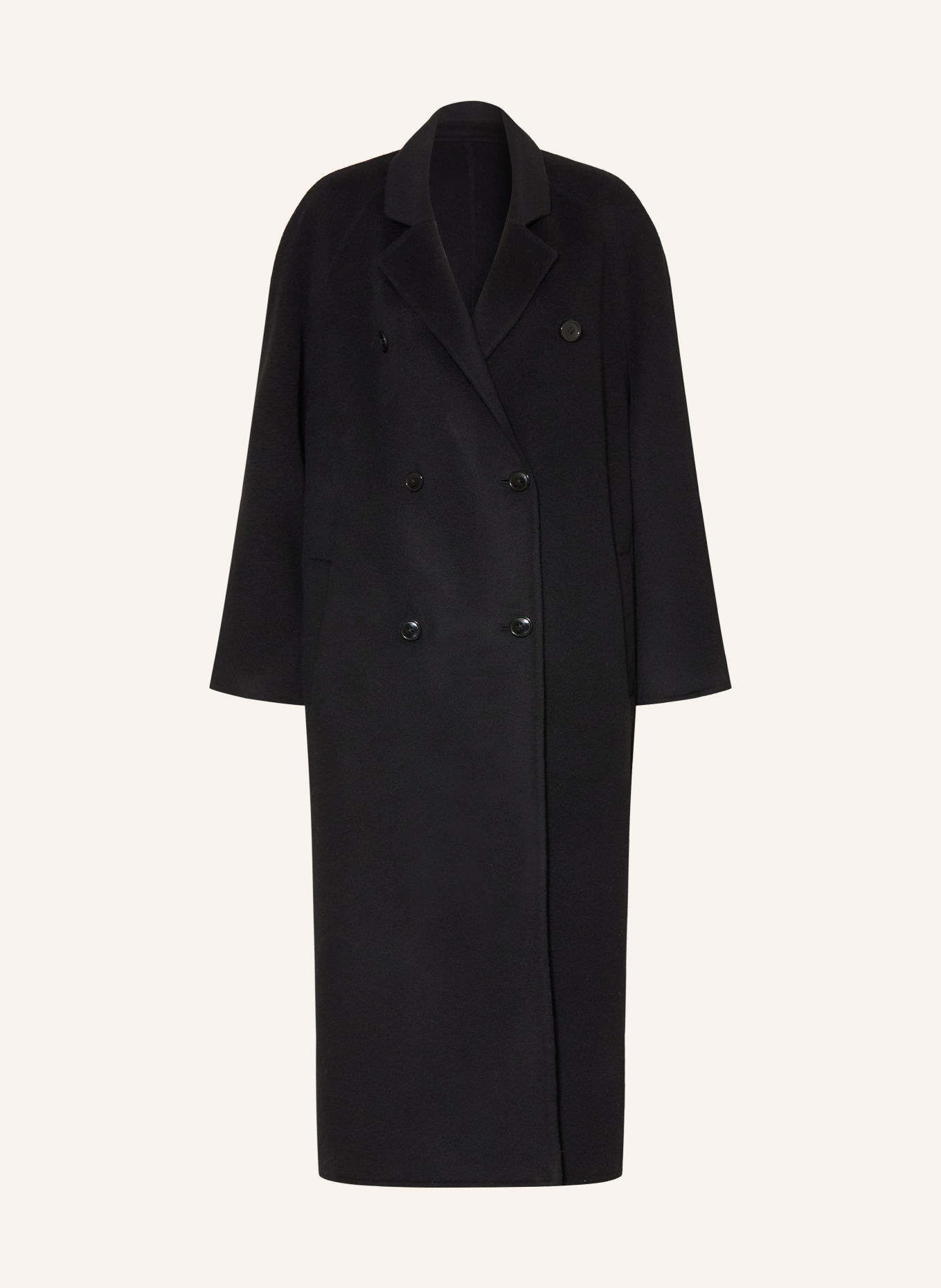 LOULOU DE SAISON IRVIN Wool coat: BLACK