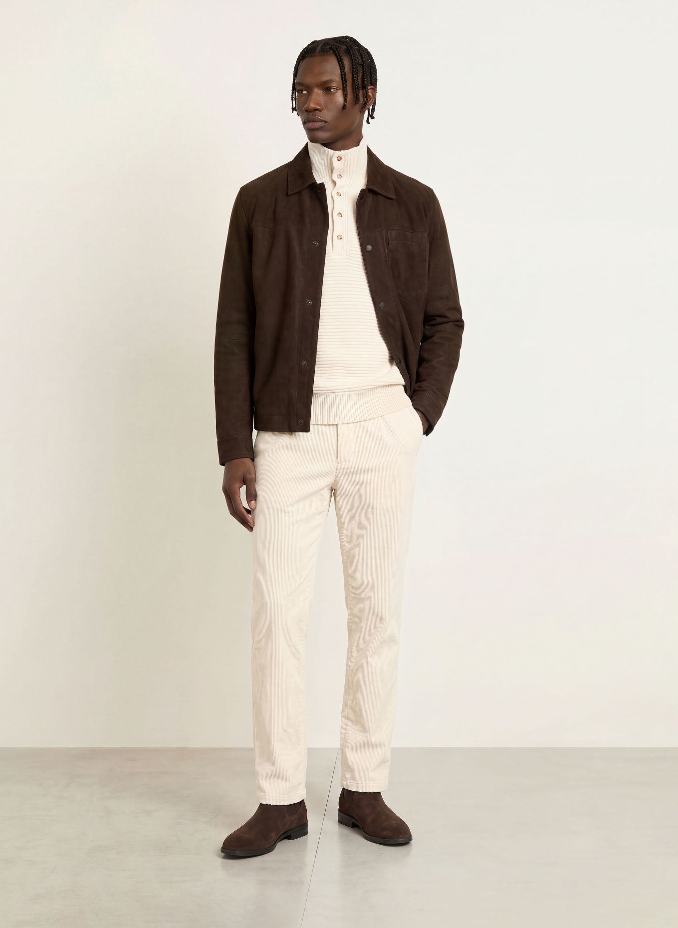 BALDESSARINI Cordchino Contemporary Fit: CREAM