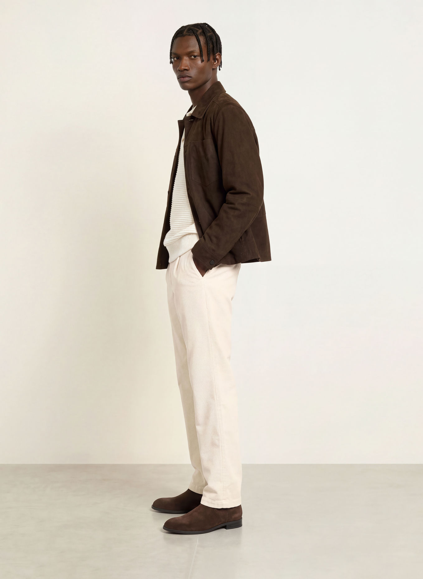 BALDESSARINI Cordchino Contemporary Fit: CREAM