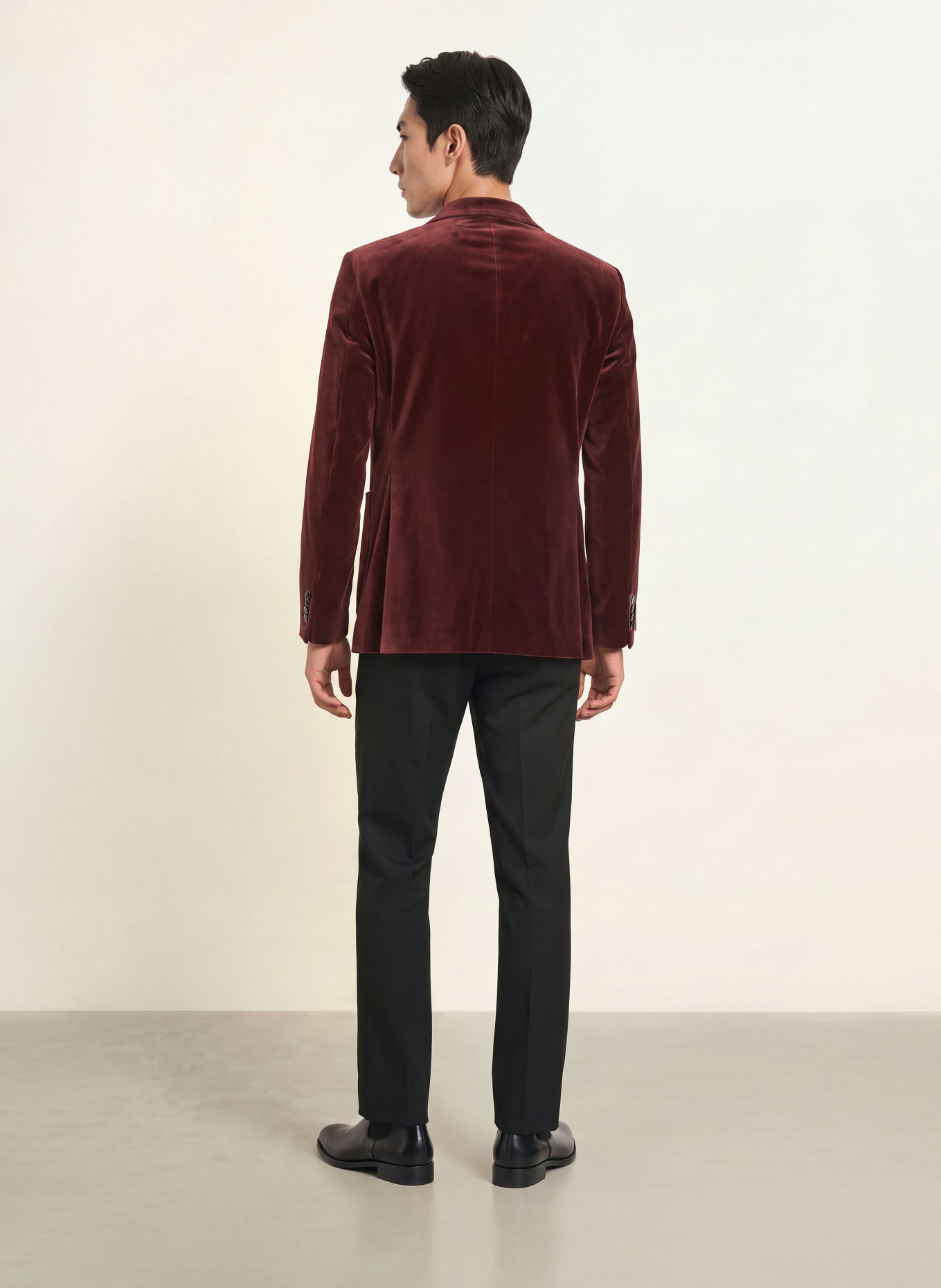 BALDESSARINI Veste en velours coupe slim: ROUGE FONCÉ