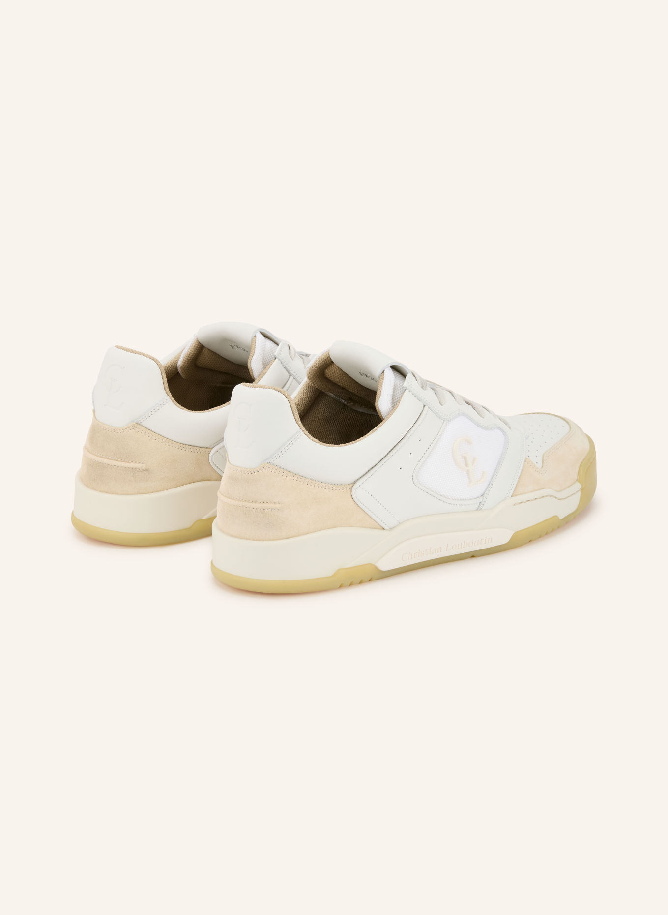 Christian Louboutin Sneaker BSKTBALL 1 RETRO: WEISS / ECRU